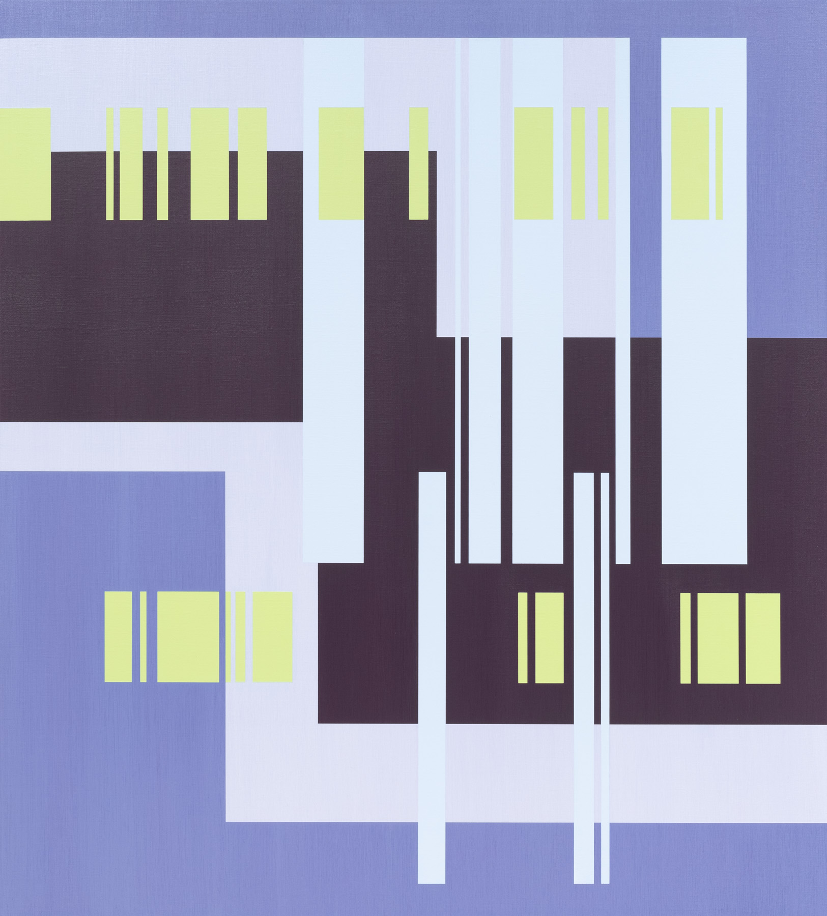 Approaching Capacity no. 35. Acrylic on linen, 102 x 92cm