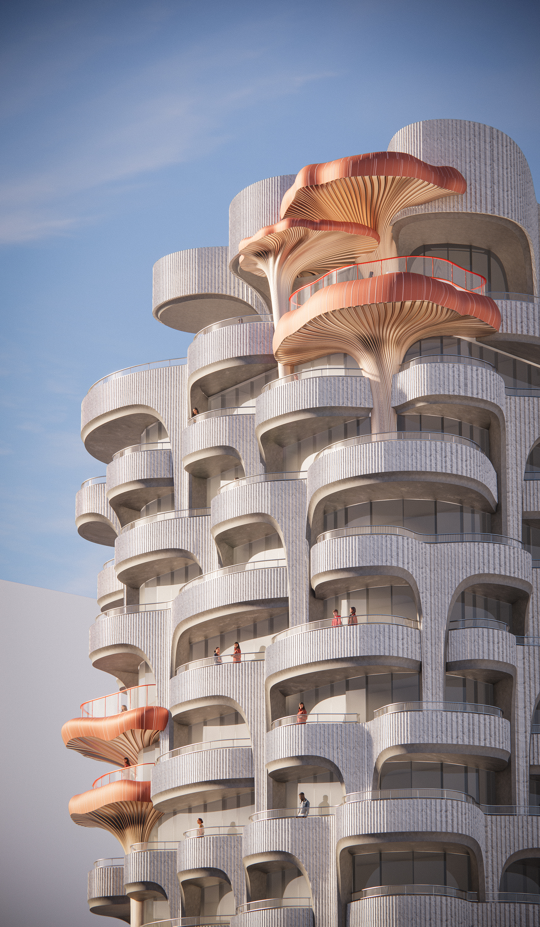 Rendering Façade Closeup View
