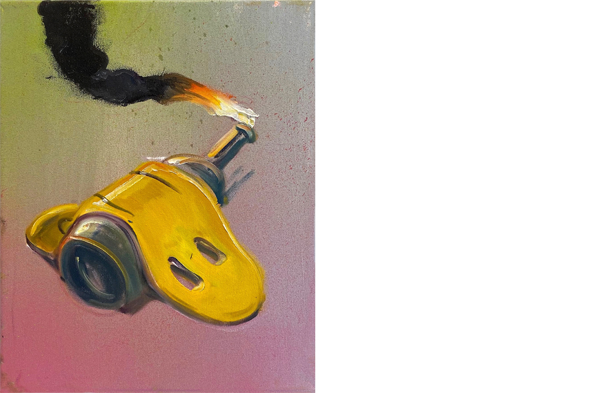 :) (Smile), 2019. Oil on Canvas, 14 x 11 inches.