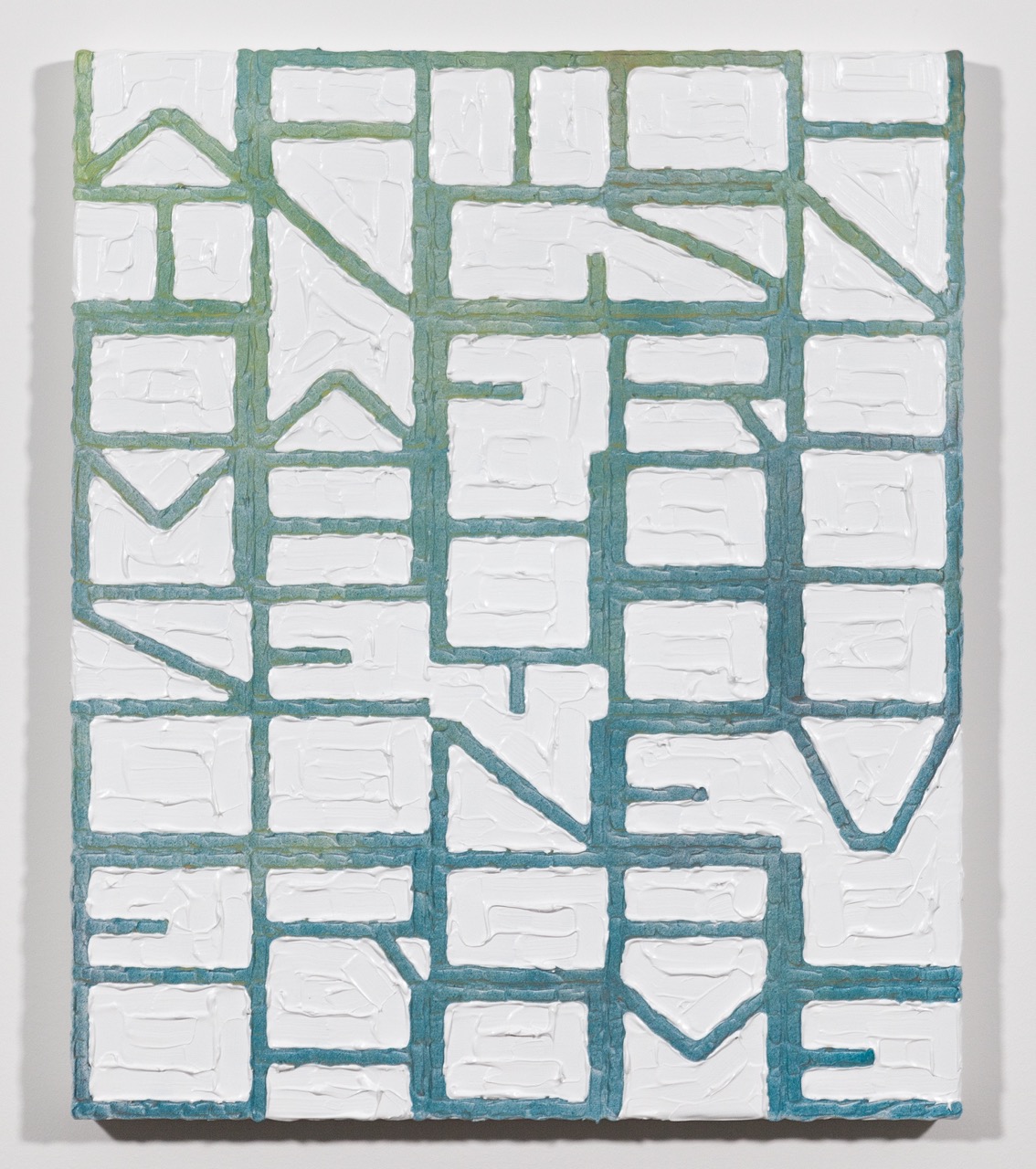 Watching Snow From a House You'll Never Call Home Acrylic, enamel, canvas, 20 x 24 inches 2017