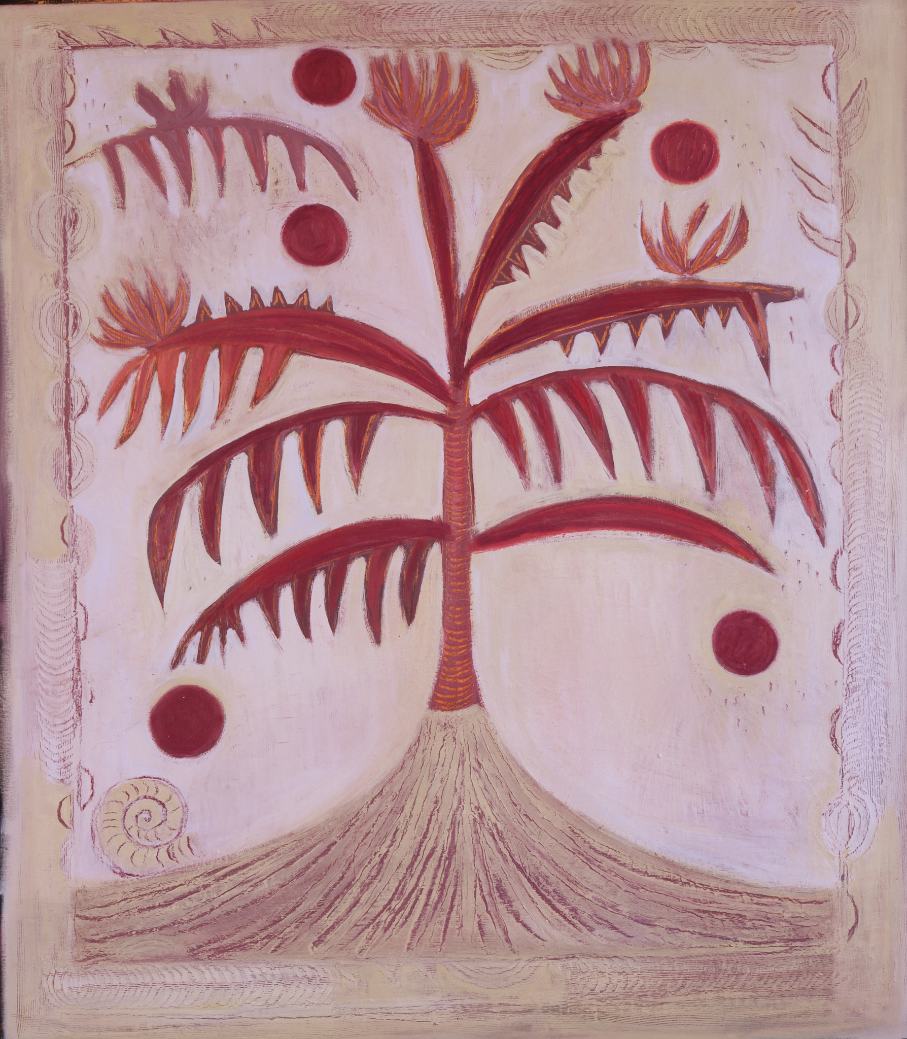 Vase of Flowers 3, 2024. Oil & oil stick on canvas. 95cm x 110cm