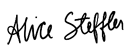 Handwritten signature from Alice Steffler in black.