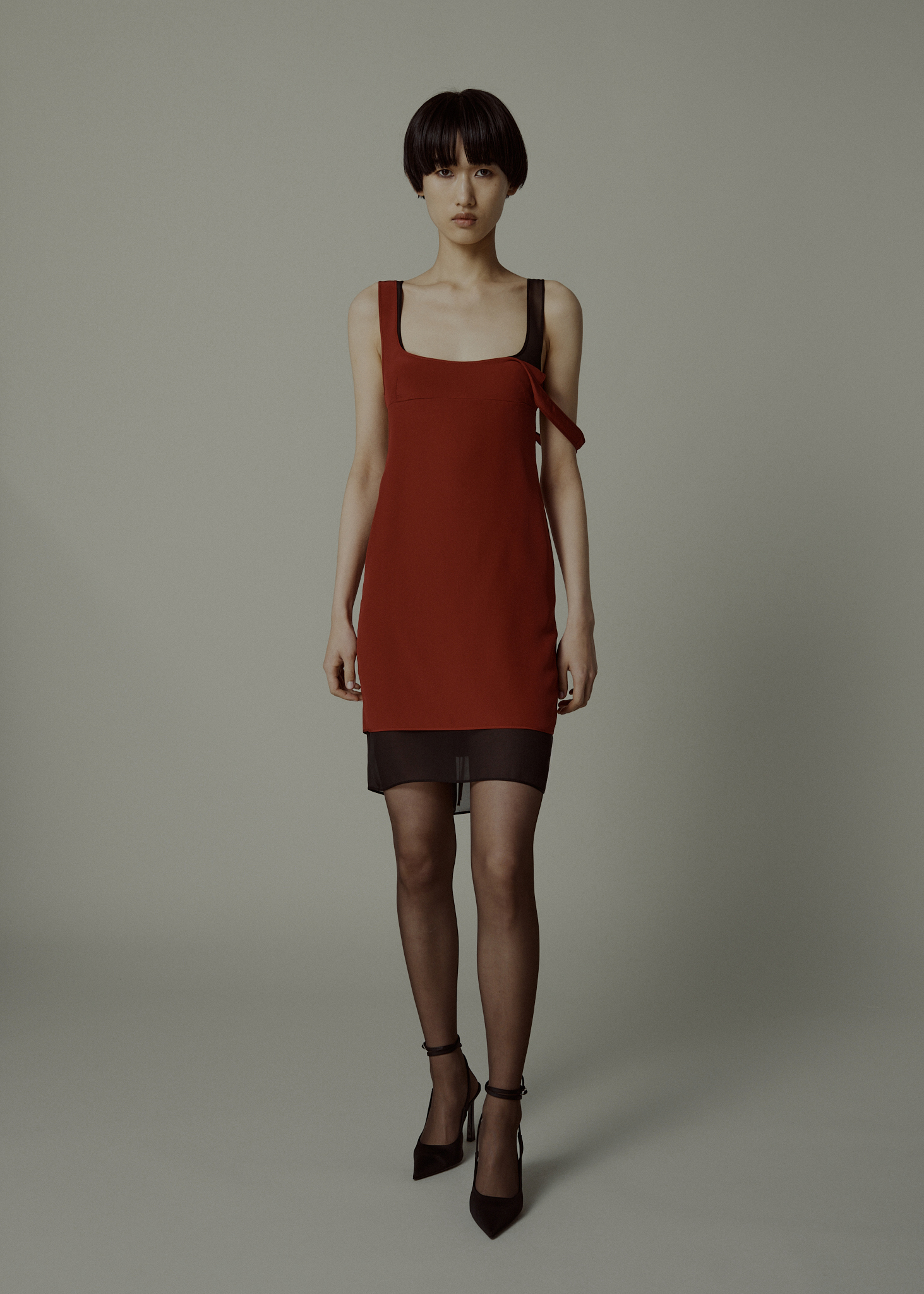 LOLA DRESS IN CREPE DE CHINE, CRIMSON RED | 1200 GBP