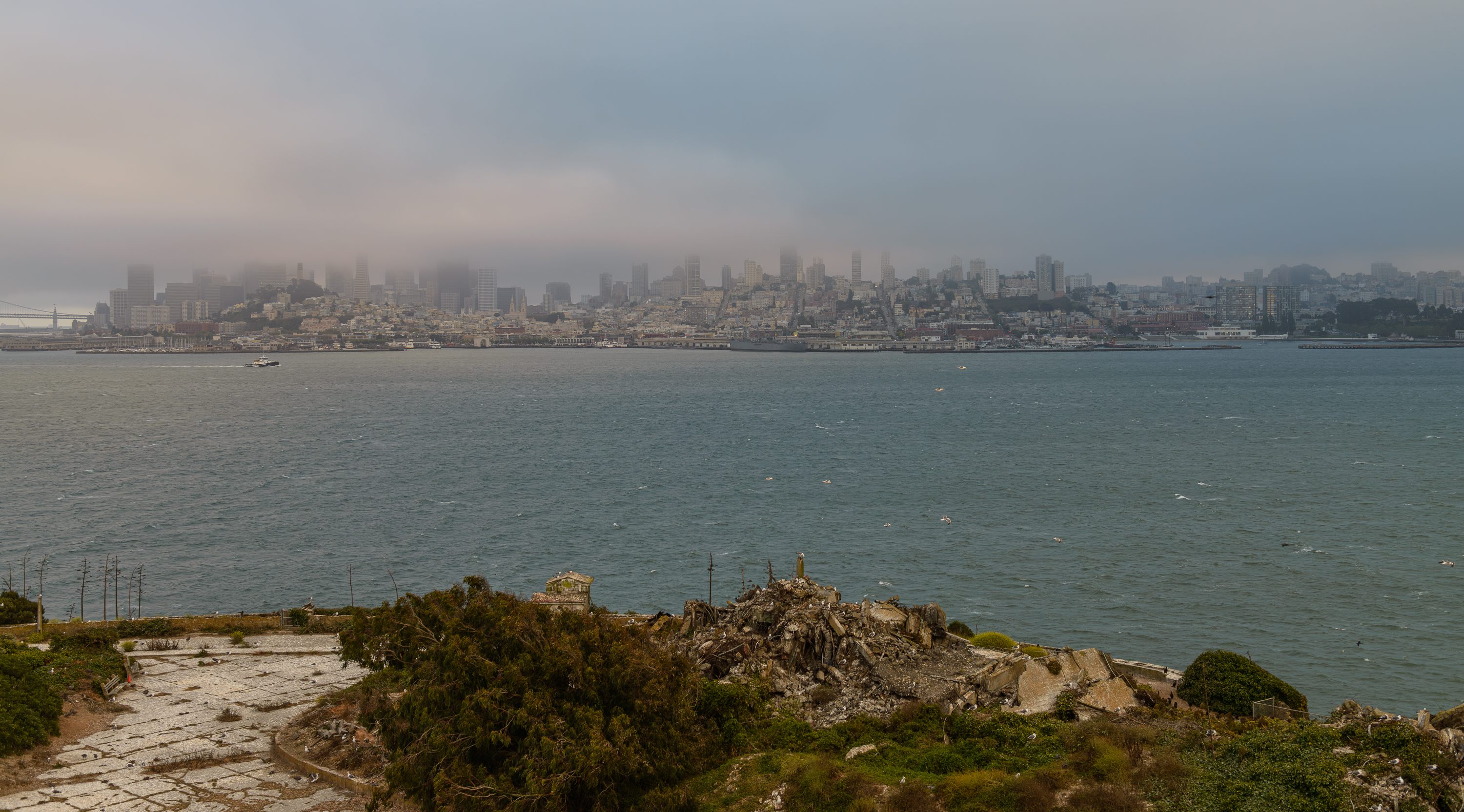 San Francisco dans la Brume depuis l'Alcatraz.