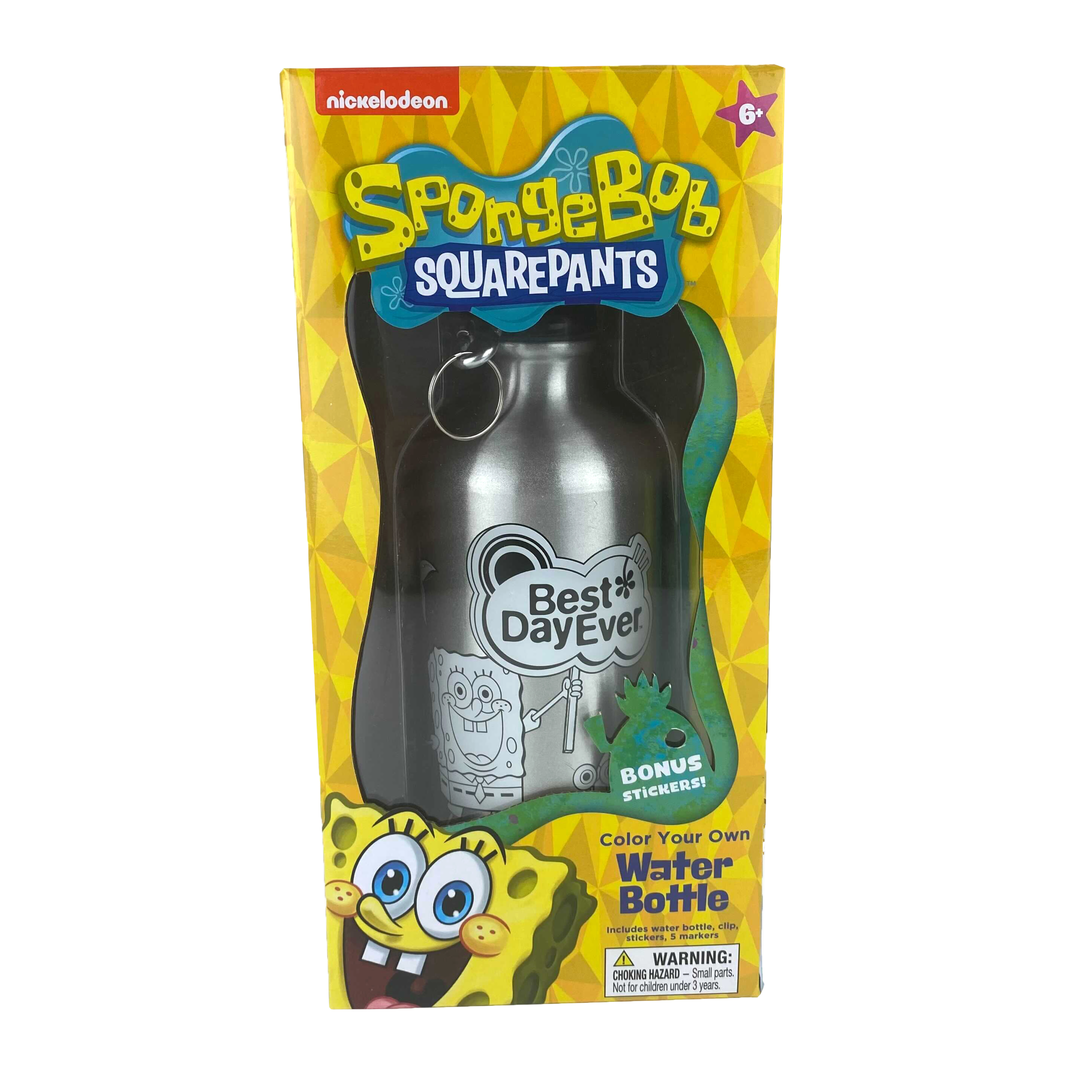 Draw your own SpongeBob SquarePants™ Water Bottle Activity Kit - Well Played