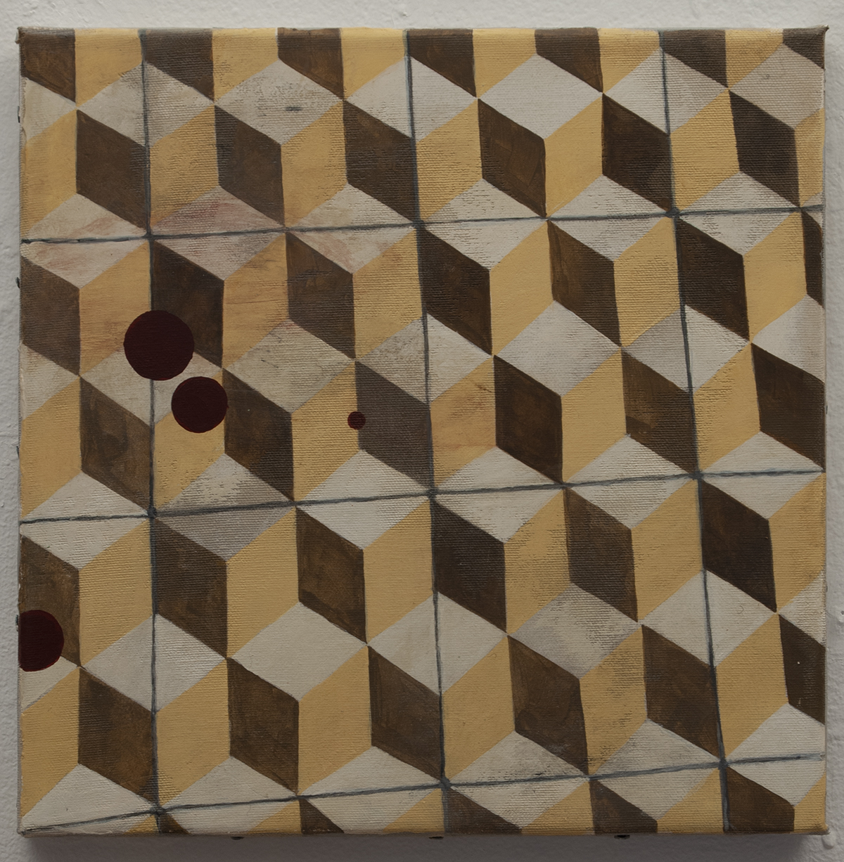 Baldosas III, 1988 Acrylic on canvas, 12” x 12”