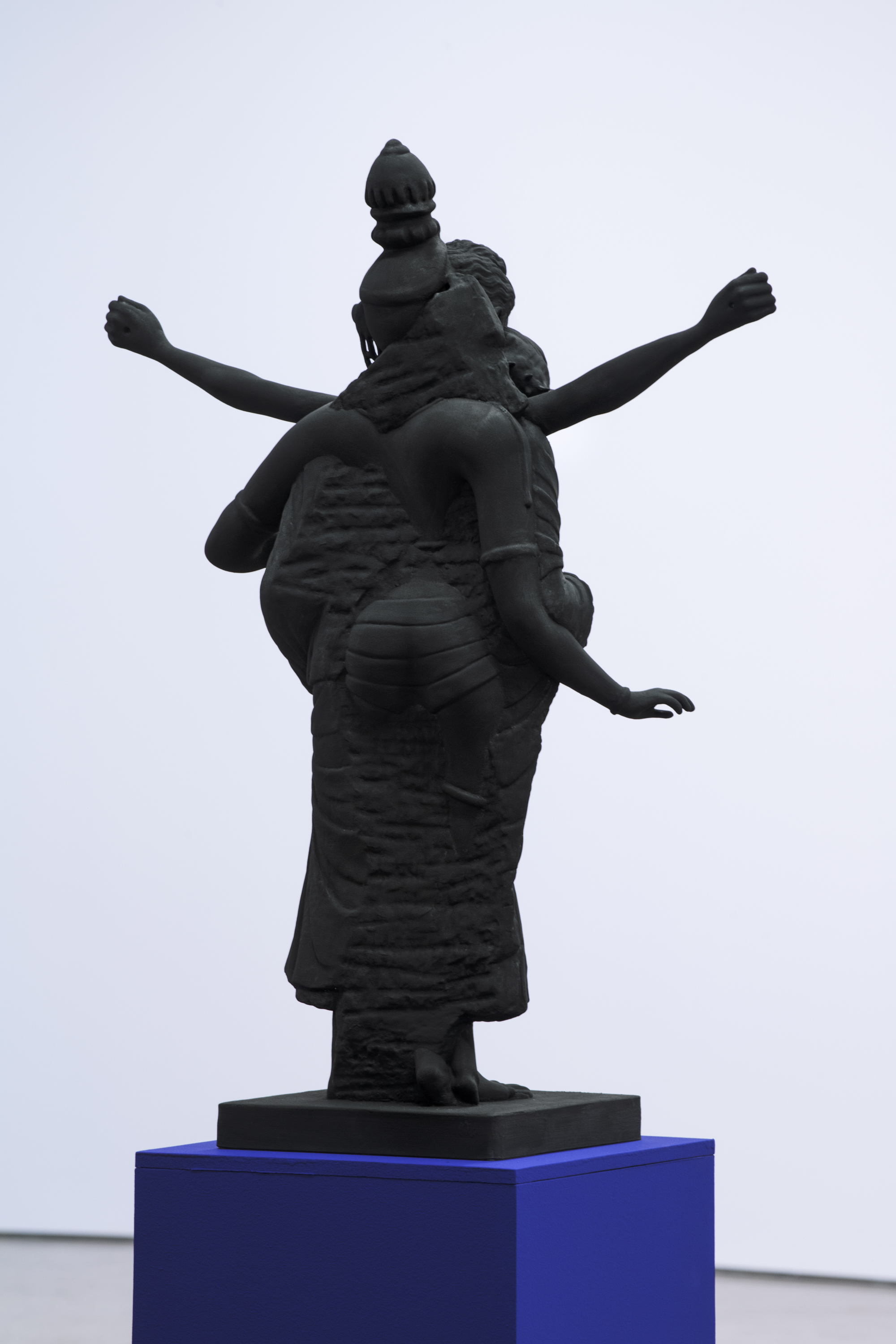 Inventaire (Quelques dieux / Jesus, Gautama Buddha, Rama; 3e siècle - ?). 2023. Charcoal and acrylic on PolyMax PLA / Fusain et acrylique sur PolyMax PLA. 33" x 26" x 10" (84 x 66 x 25cm)