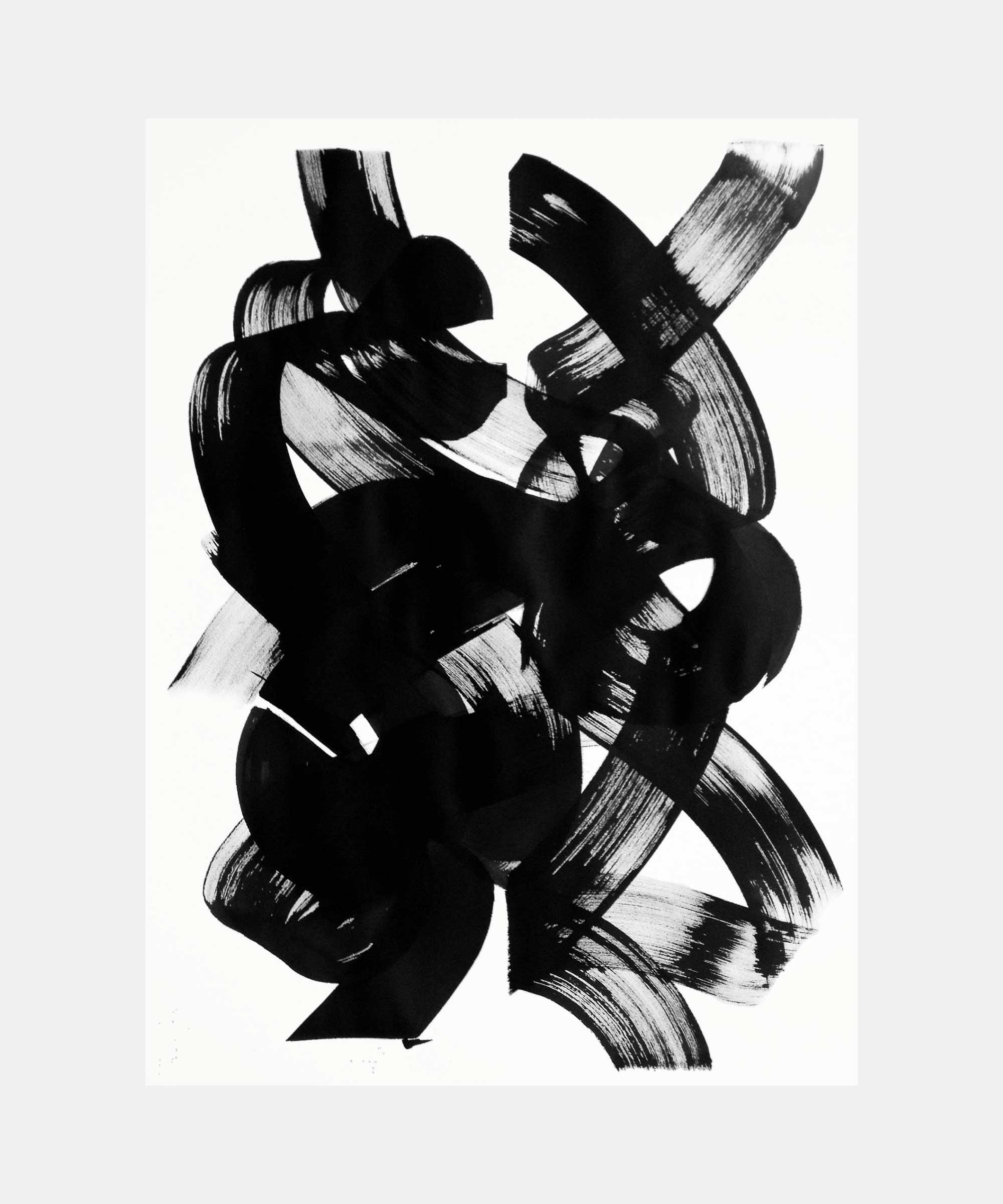 Improvisation, 2014. Ink on paper, 56&#160;x&#160;76&#160;cm.