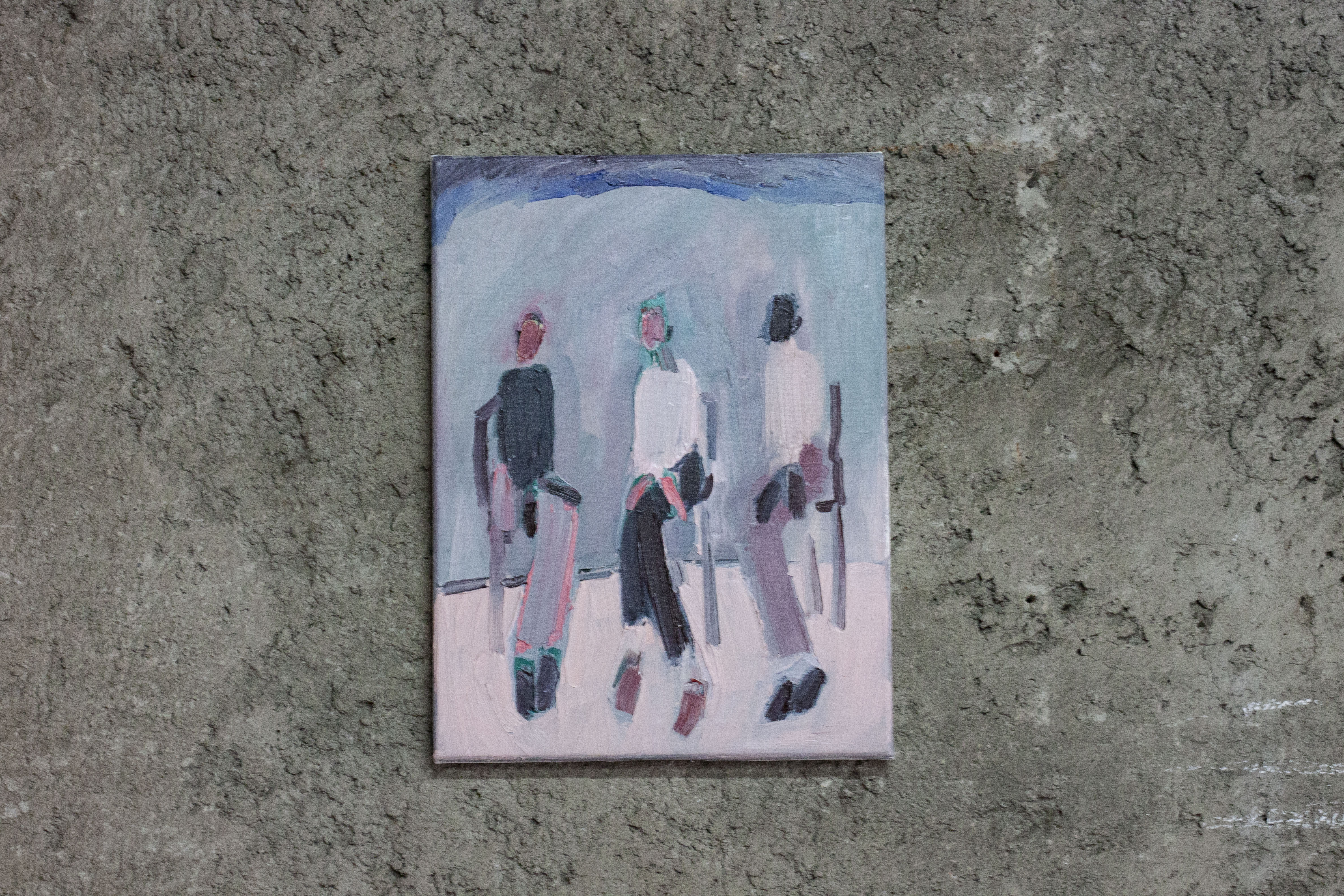 Anico Mostert, Siéntate aquí, 2022, oil on canvas, 11 4/5 x 15 9/10 in / 30 x 40.5 cm © Anico Mostert