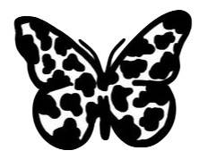 cow print butterfly
