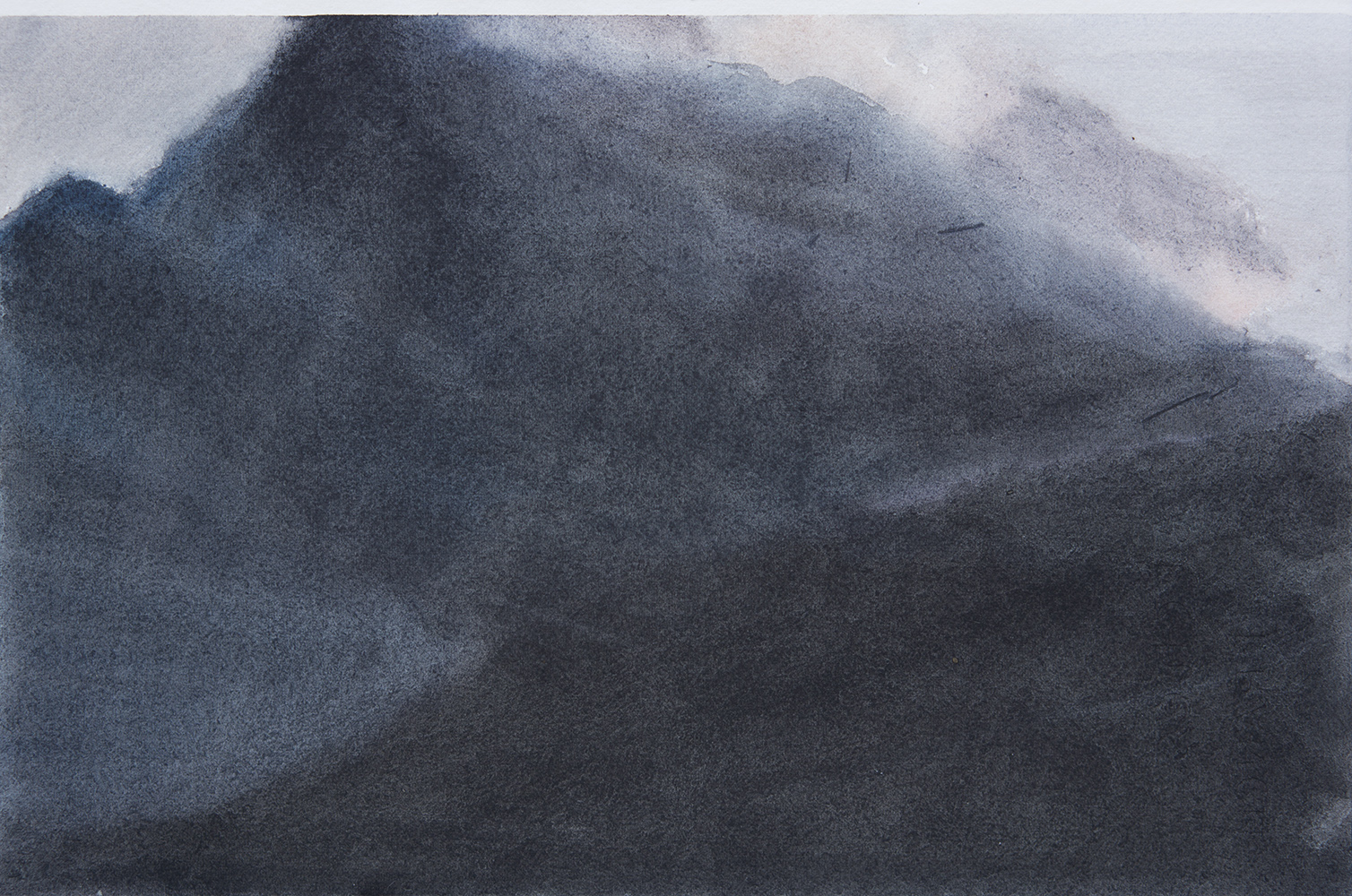 Kaikomagatake, hiver, soirwatercolour on paper19 x 28 cm, 2019