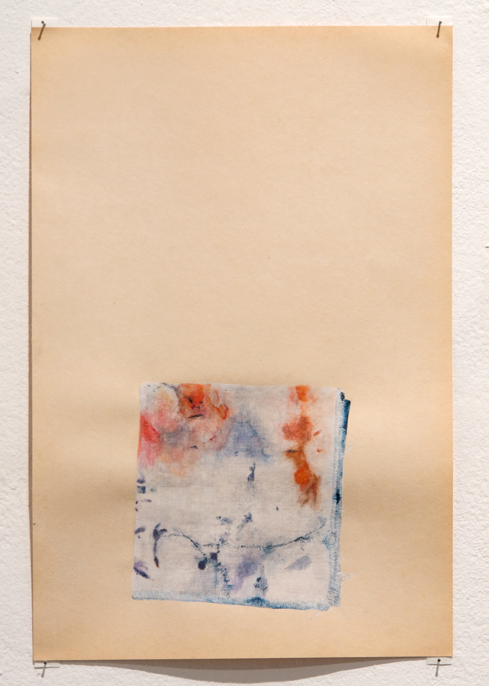 rag, 2012Gesso and watercolor on found paper, 18" x 12"