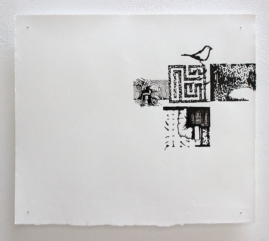 Groede, oak-gall ink, 13" by 10