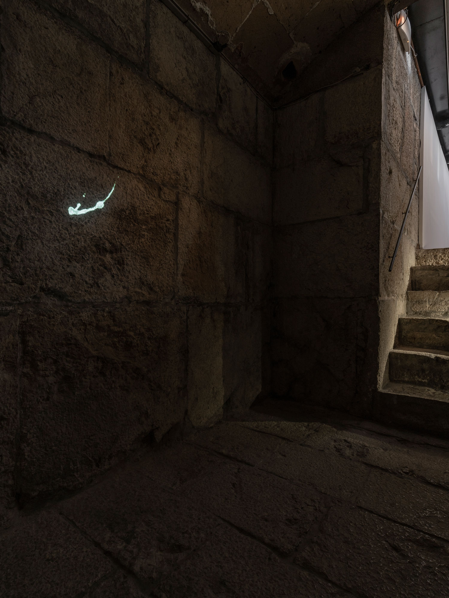 Utterance #08, 2020Single-channel video projection, b/w, silent10 sec. loop, variable dimensionsPhoto: Grimalt de Blanch