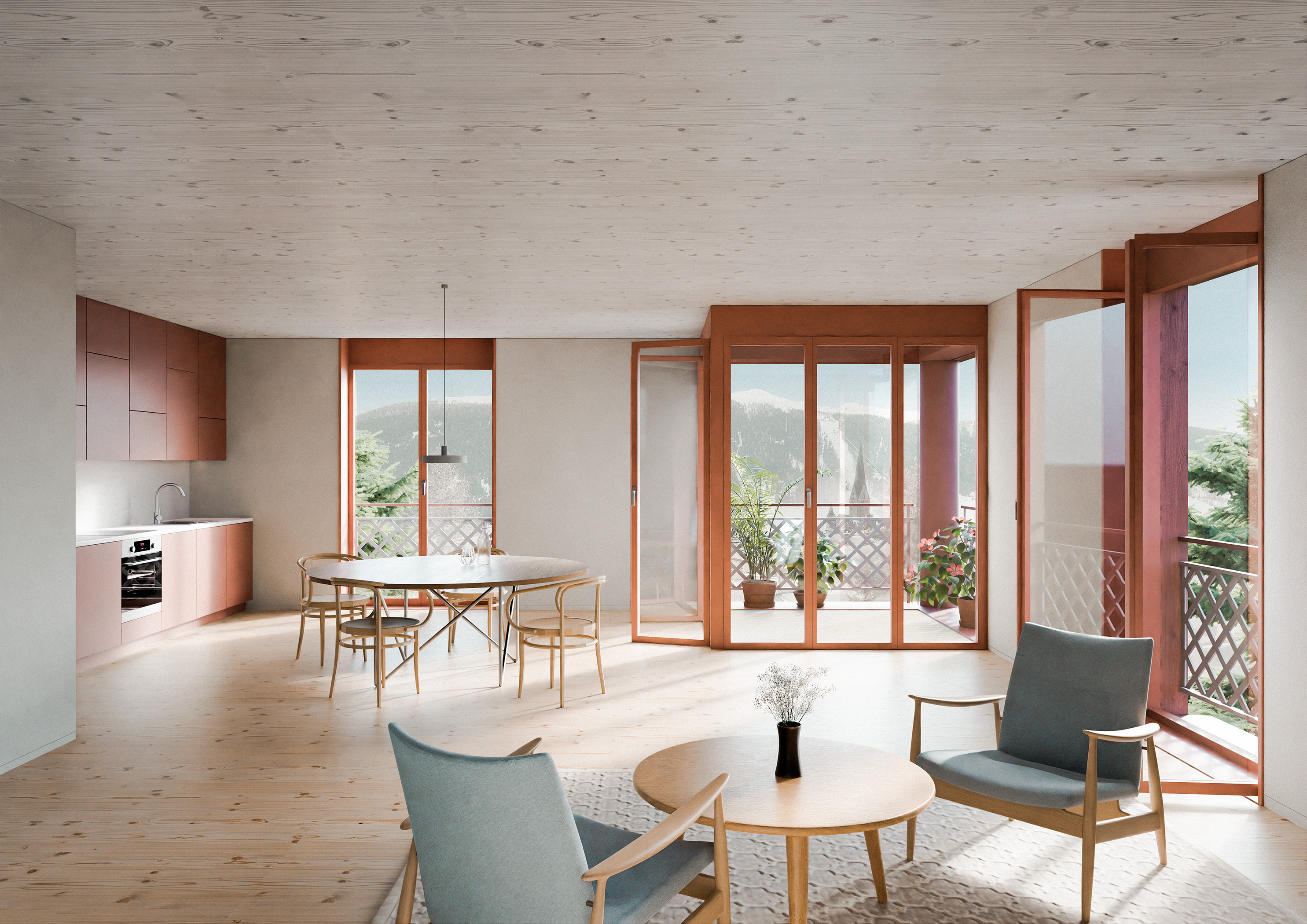 Zentrum Guggerbach, Davos - Wettbewerb / gfa