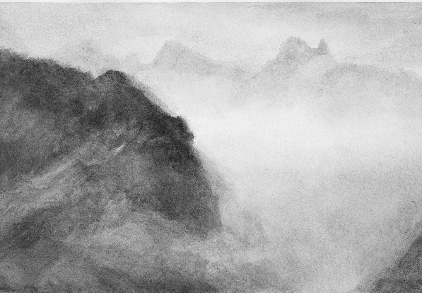 Wudangshan (I)gouache on paper36 x 51,5 cm, 2018