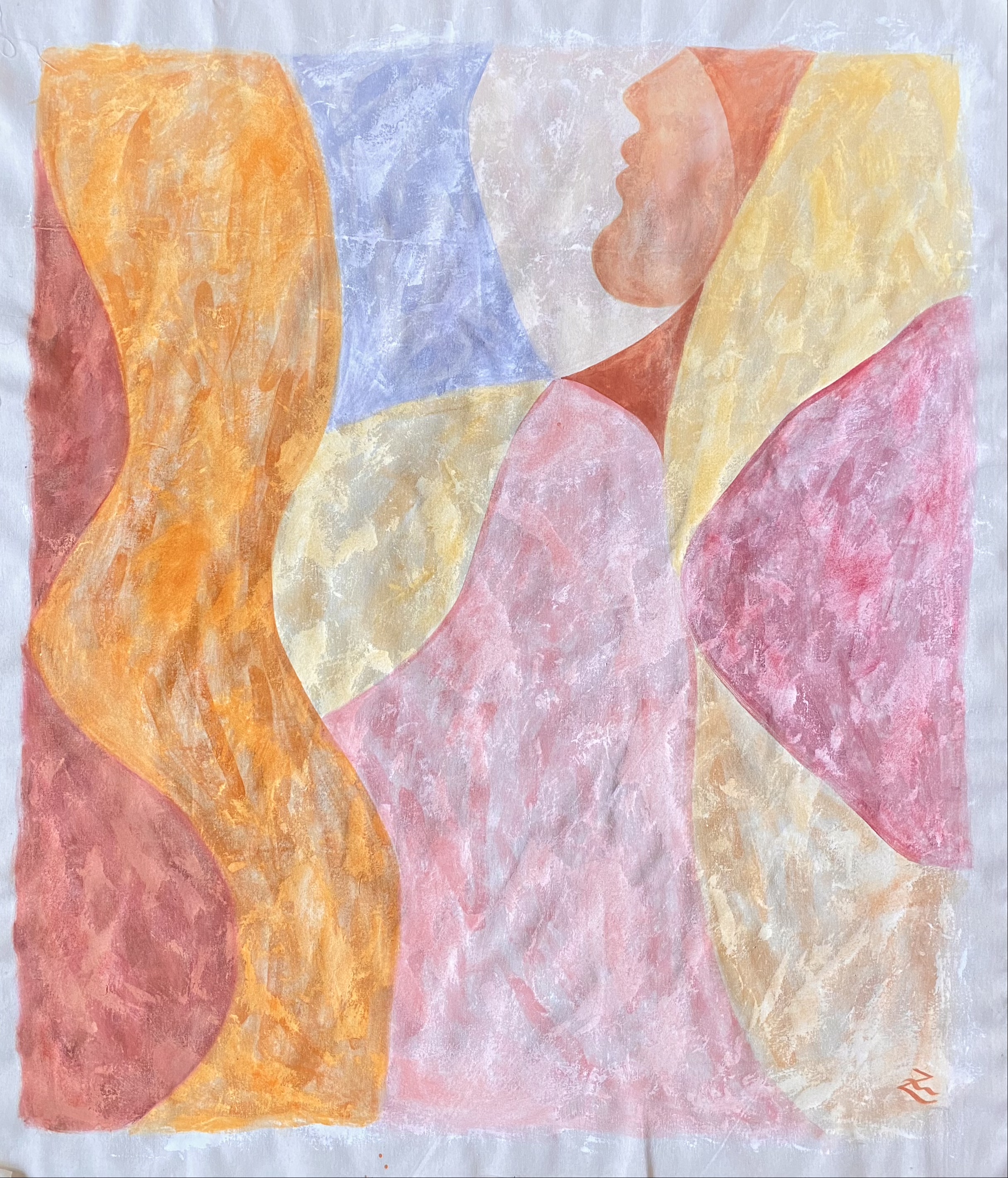 Zahra Holm, Miner II, 2021, oil on cotton, 41 1/3 x 35 2/5 in / 105 x 90 cm © Zahra Holm