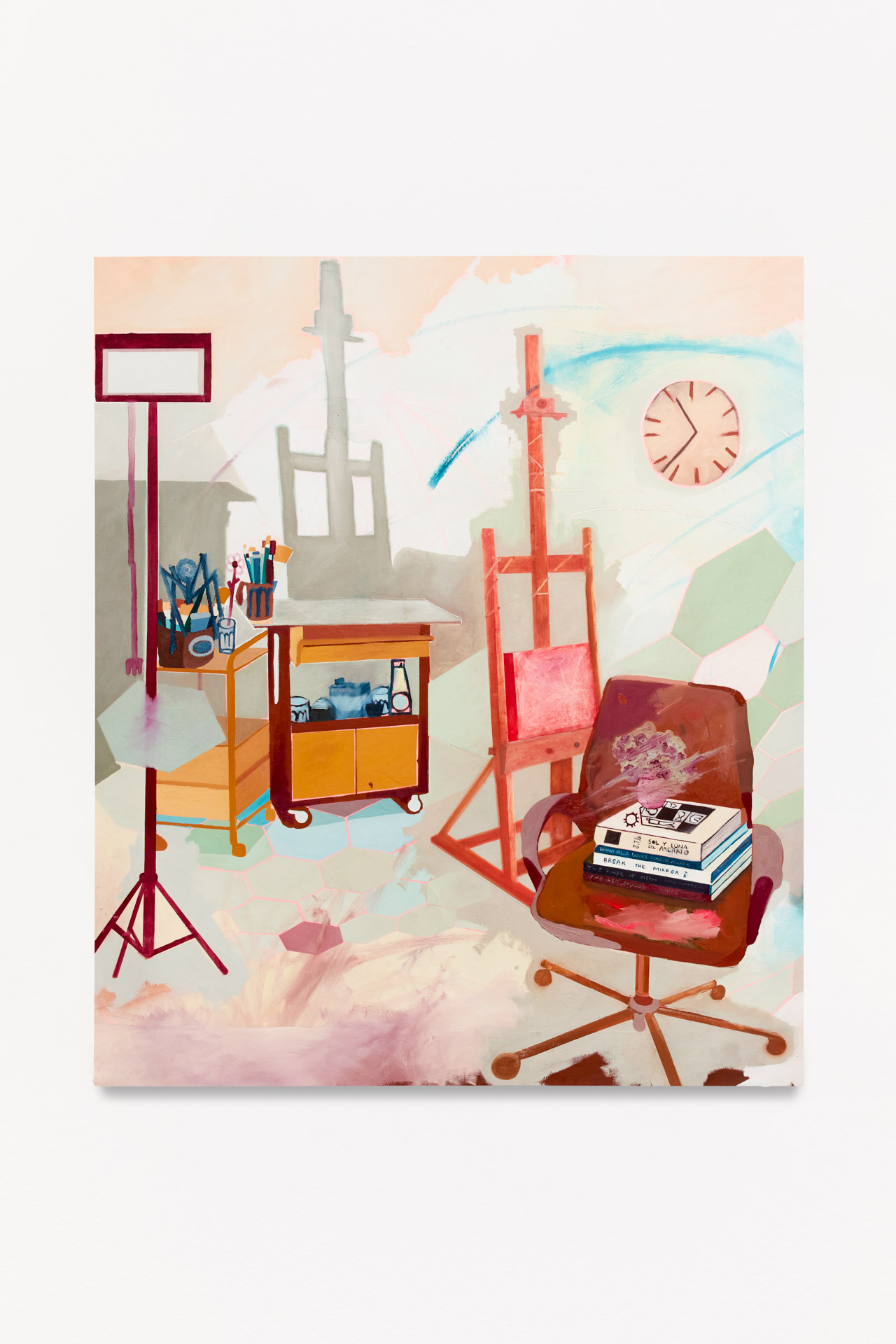 Metastudio n&uacute;mero V, 2025. &Oacute;leo sobre tela, 160 x 140 cm.