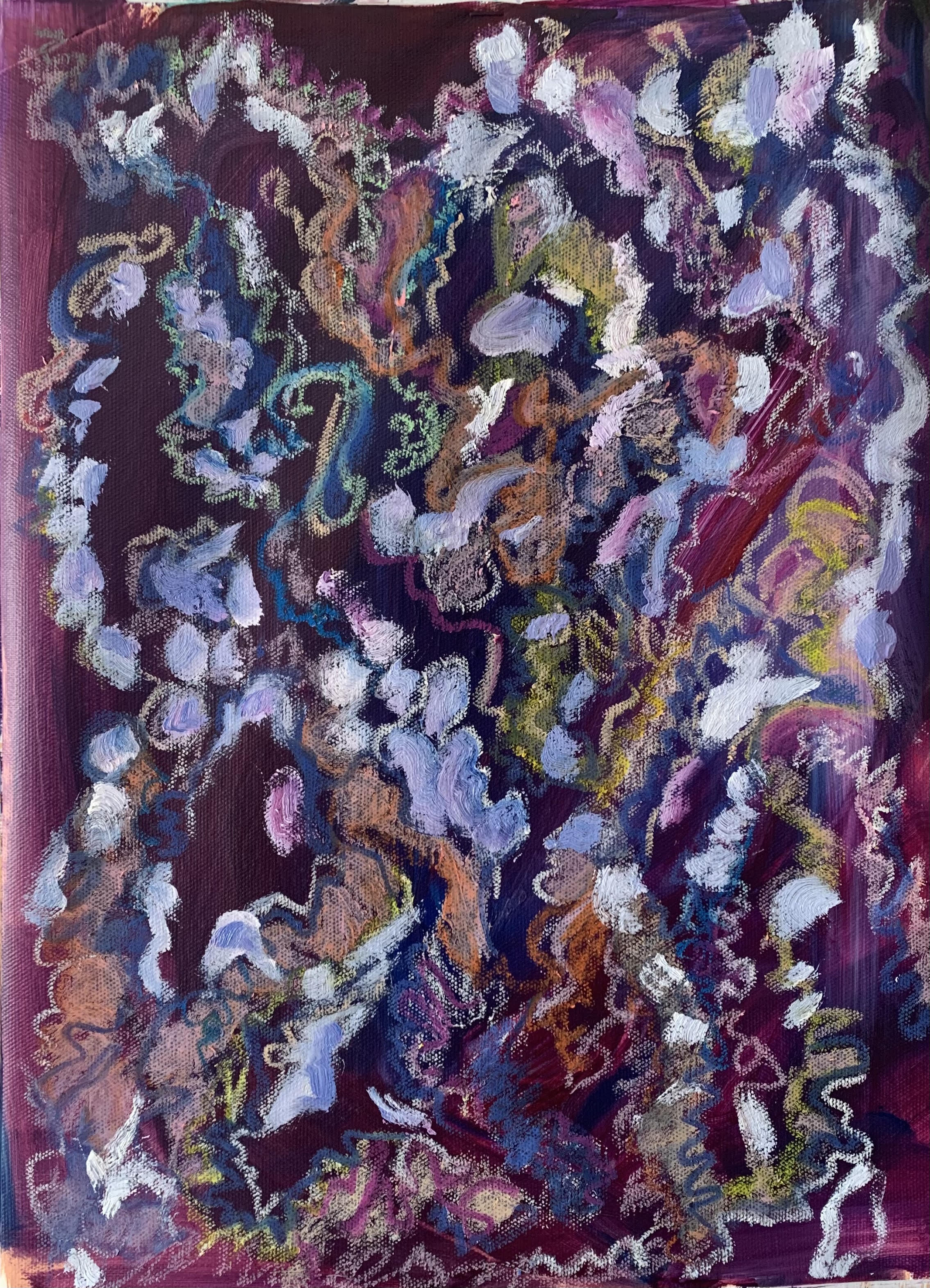 'Recess' Oil and pastels on 12x 16” canvas