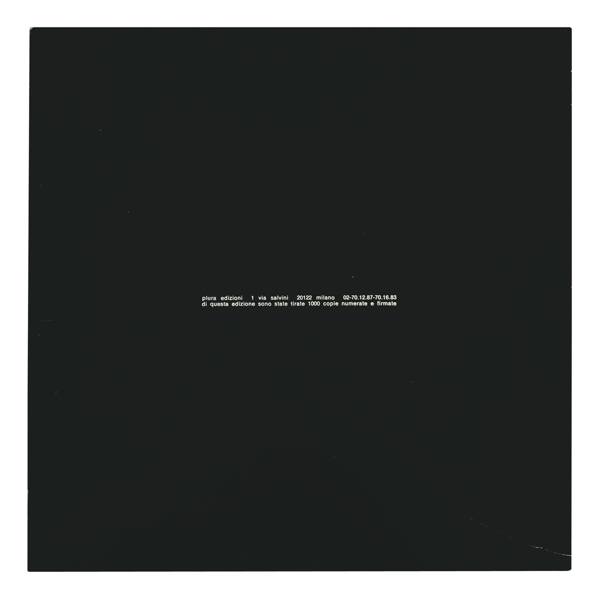 Plura Records - Mimmo Rotella - Various
