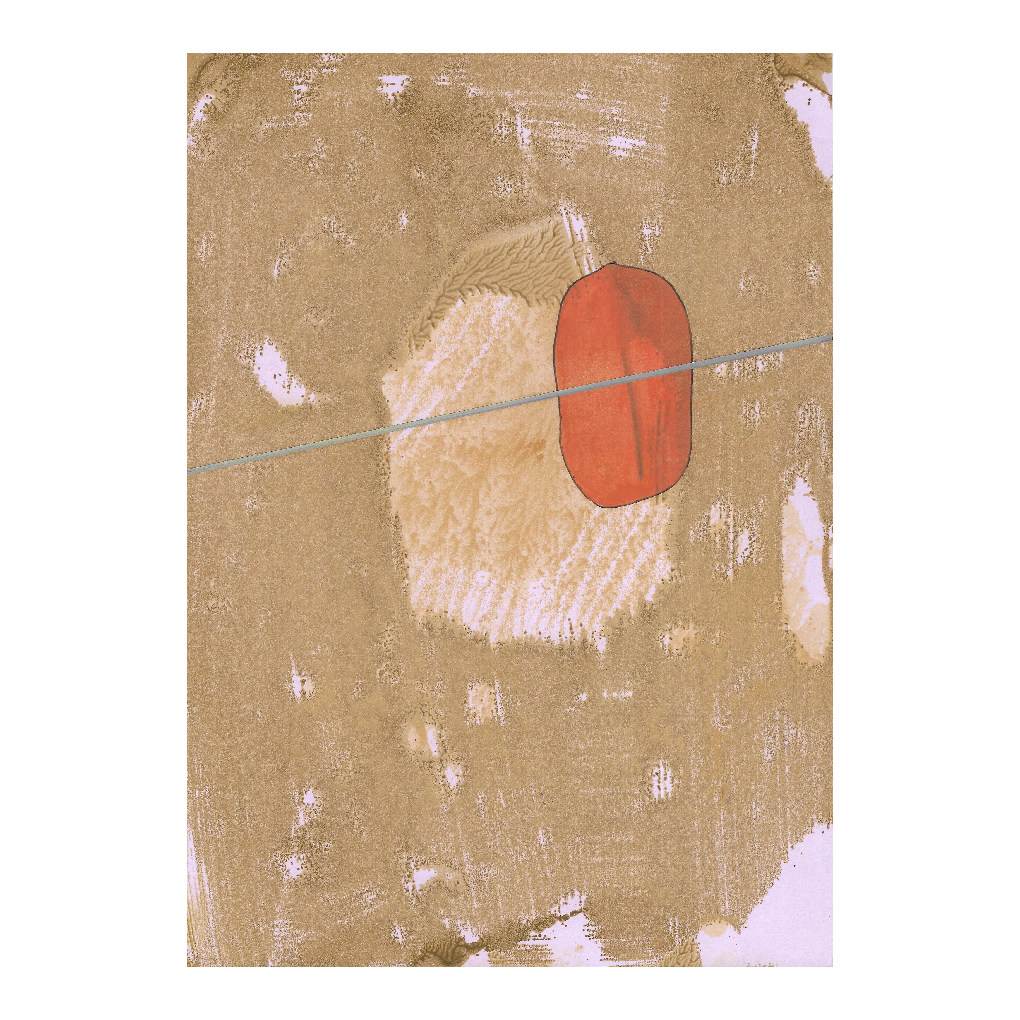 Untitled, 2025, oil on coloured paper, 29 x 21cm