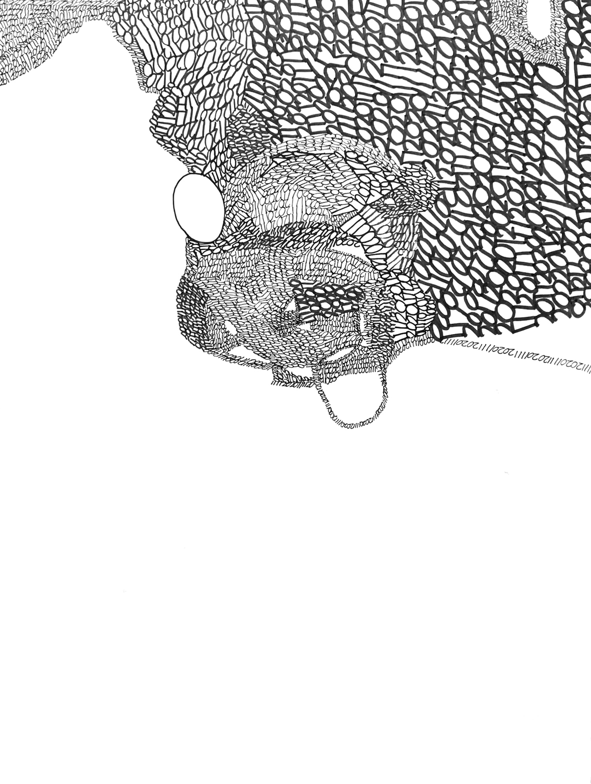 5/38 — BANAL DEJA VU  Archival ink on Bristol, 9" x 12" (2020 works).2010-ongoing.