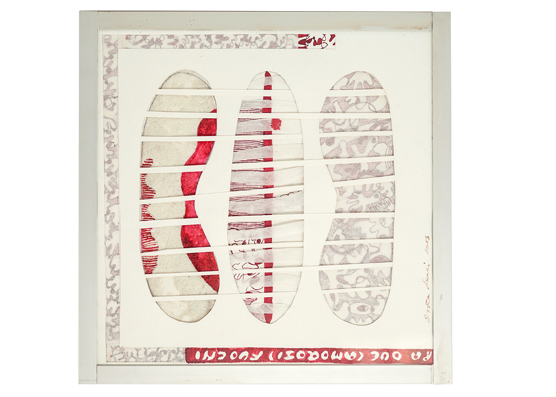 Tra due amorosi fuochi (China su carta, cm 29x29, 2013)