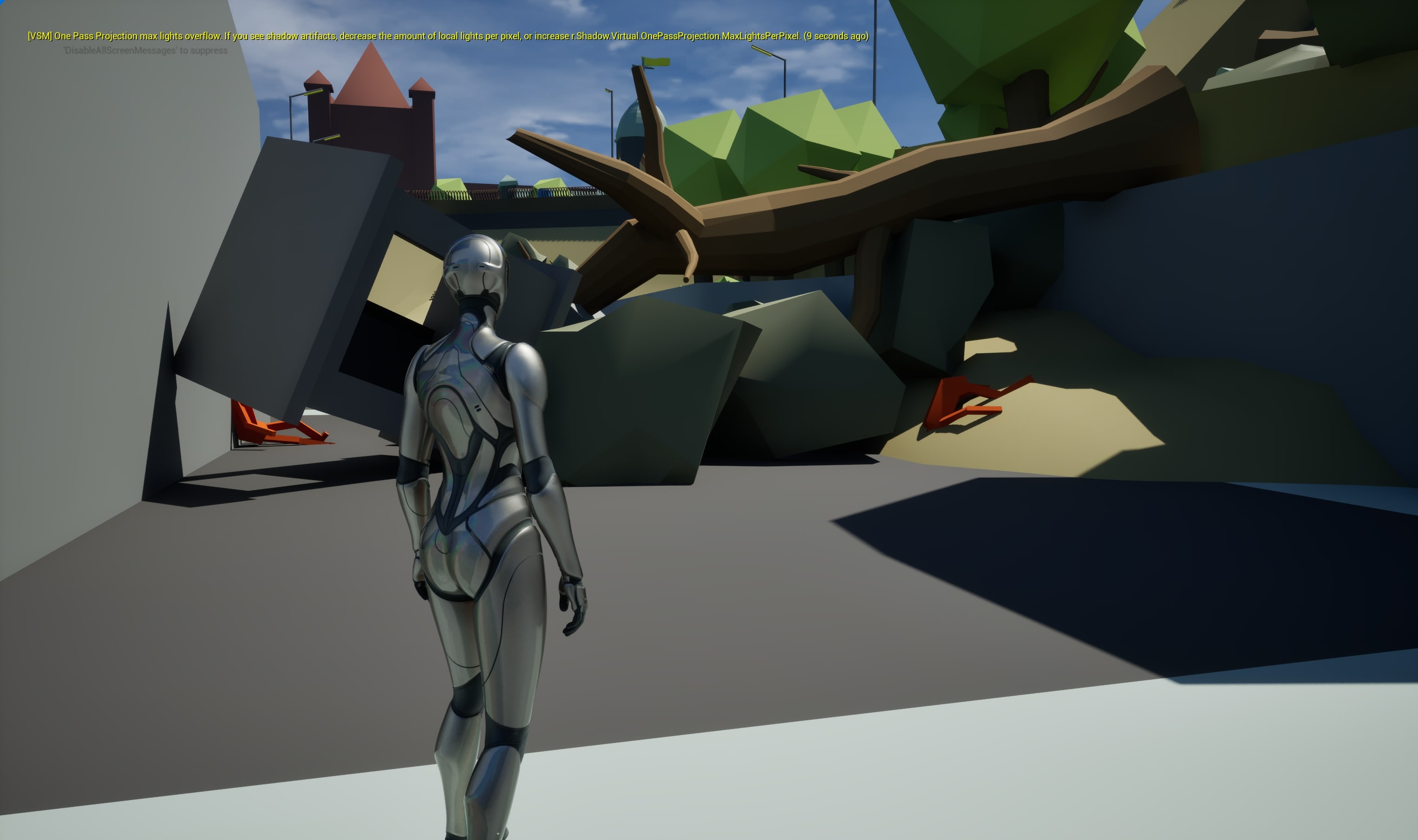 5-1. Go right, seeing a road blocked by fallen objects and dead enemies, can be crawled over.