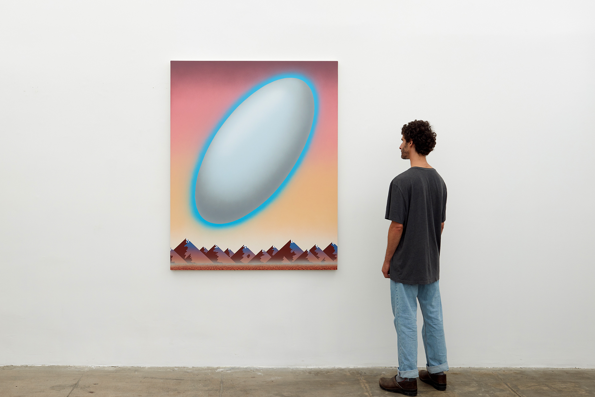Floater V, 2022, acrylic on canvas, 48" × 60"