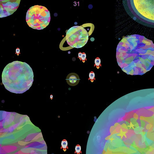 gumball galaxy, 2020. javascript coding + digital illustration