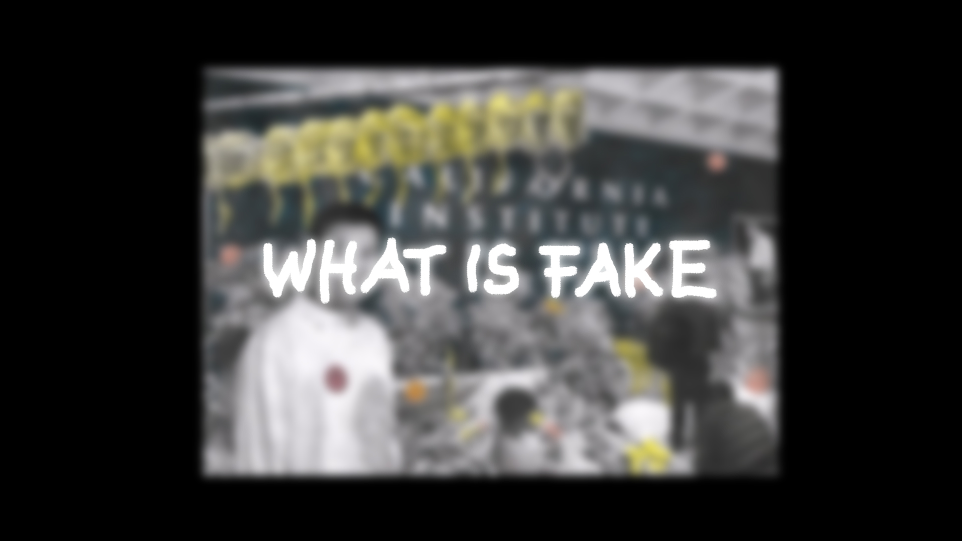 What is Fake - One Still Image Narrative