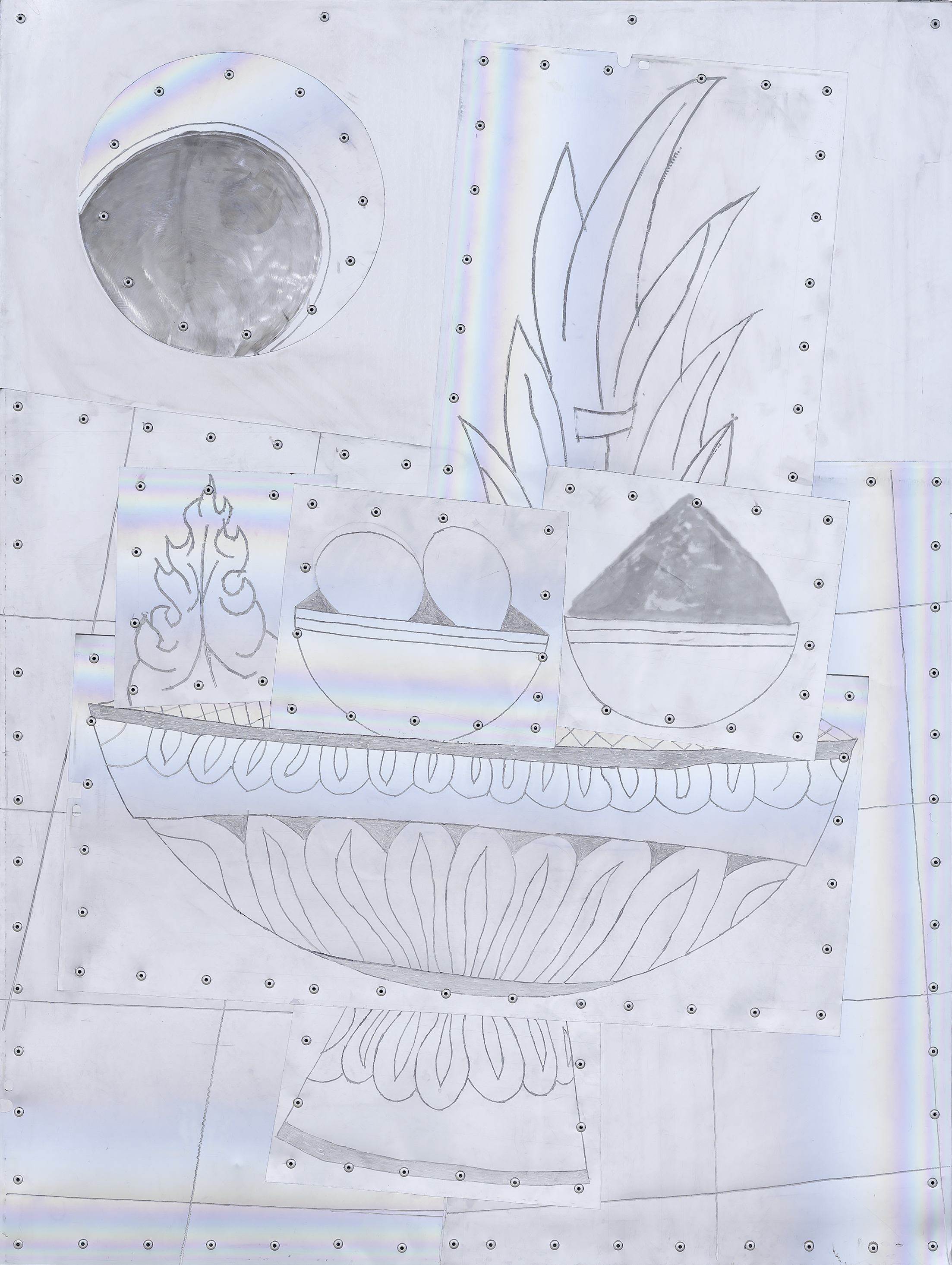 Kais Dhifi, Food for Gods and Djinns too, 75x100cm, 2022