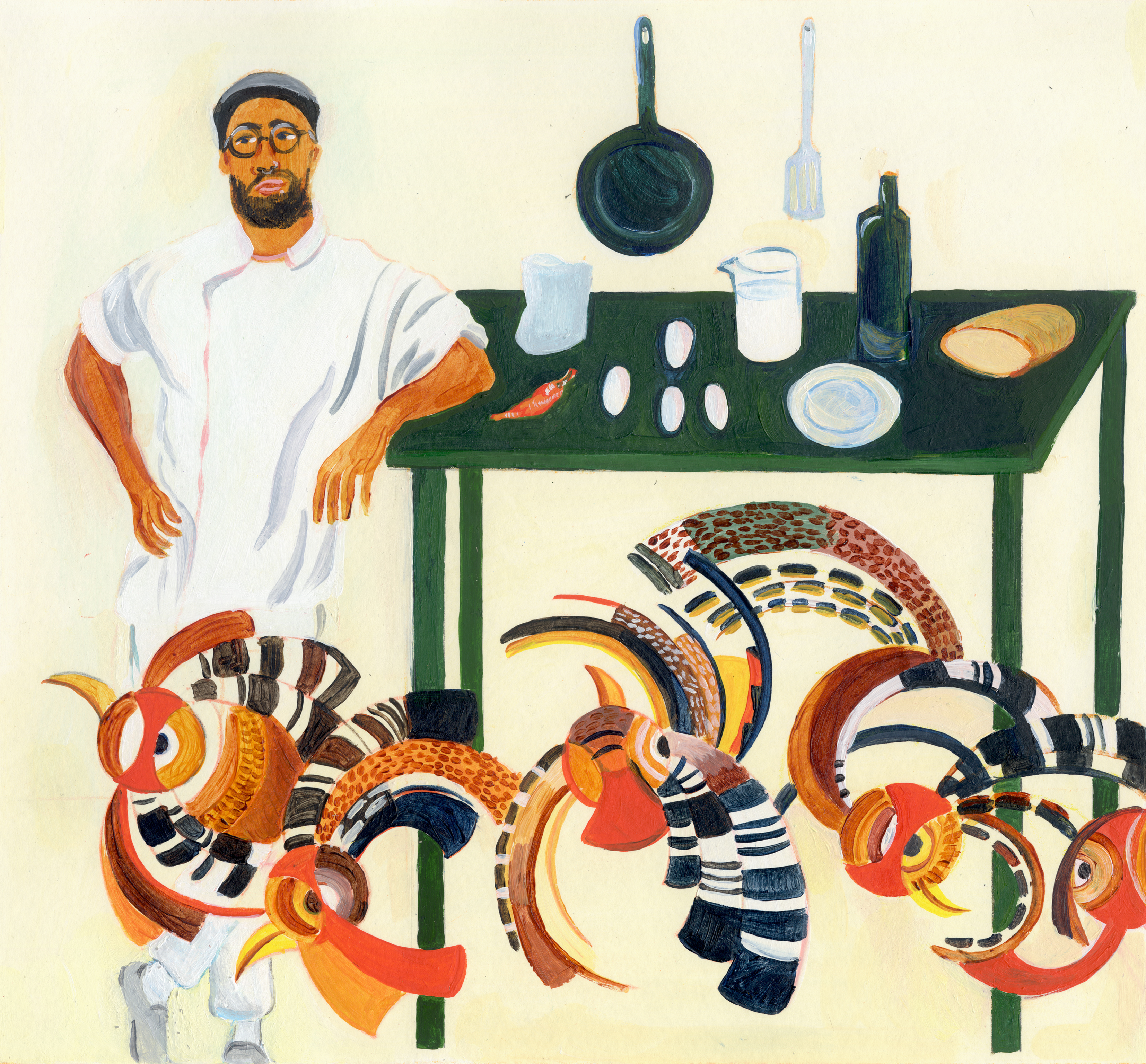 The chef James Cochran for London Frieze Week, 2020