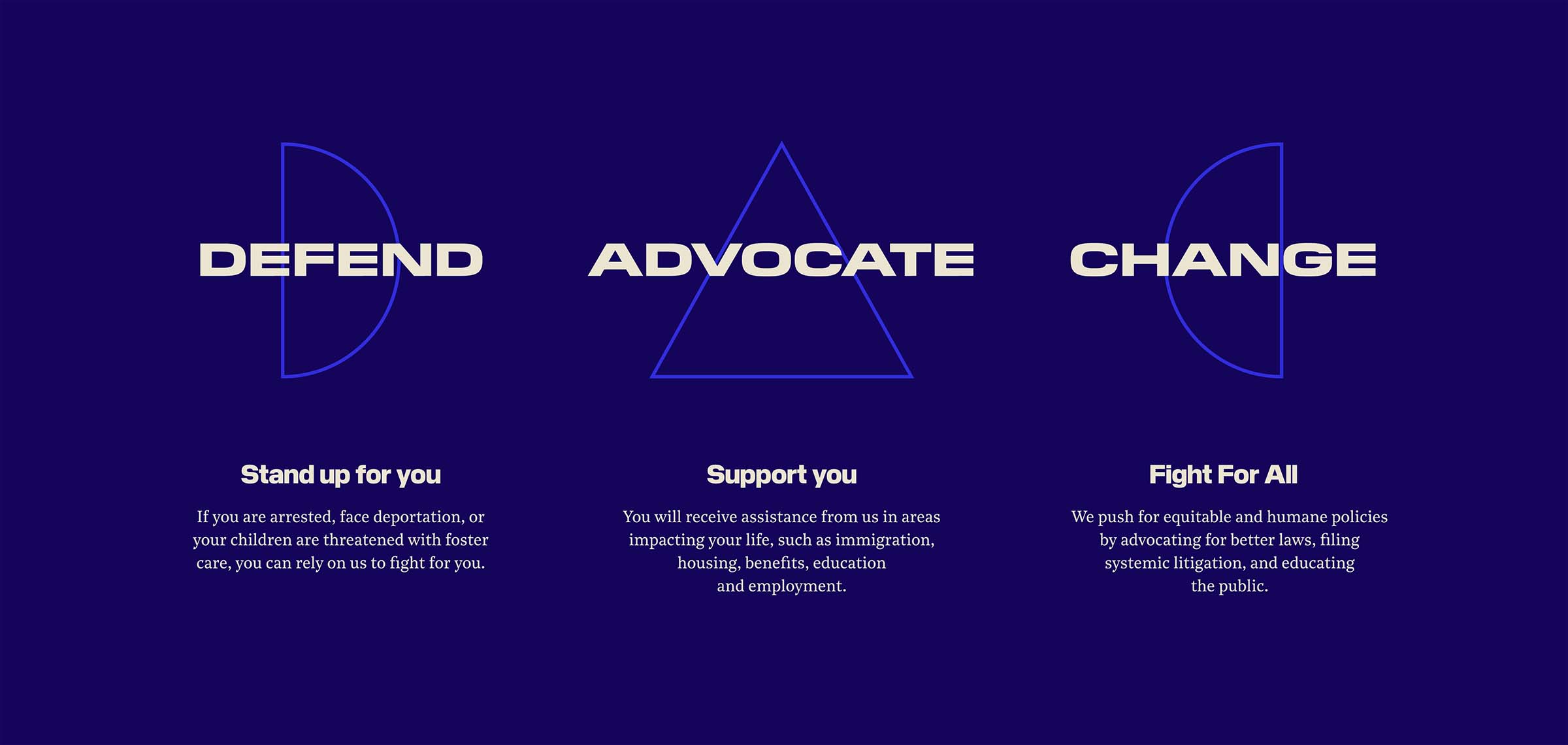 The BDS tagline on the home page acting as a navigation to access resources.