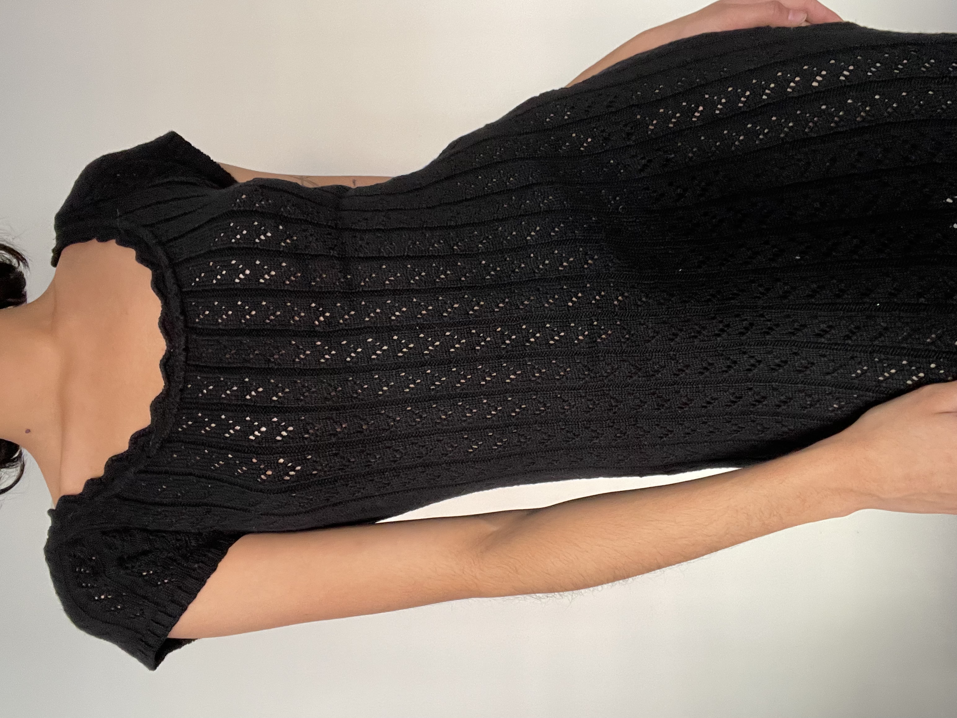 90s Black Knit Dress - 𝓈𝑜𝓁𝒹