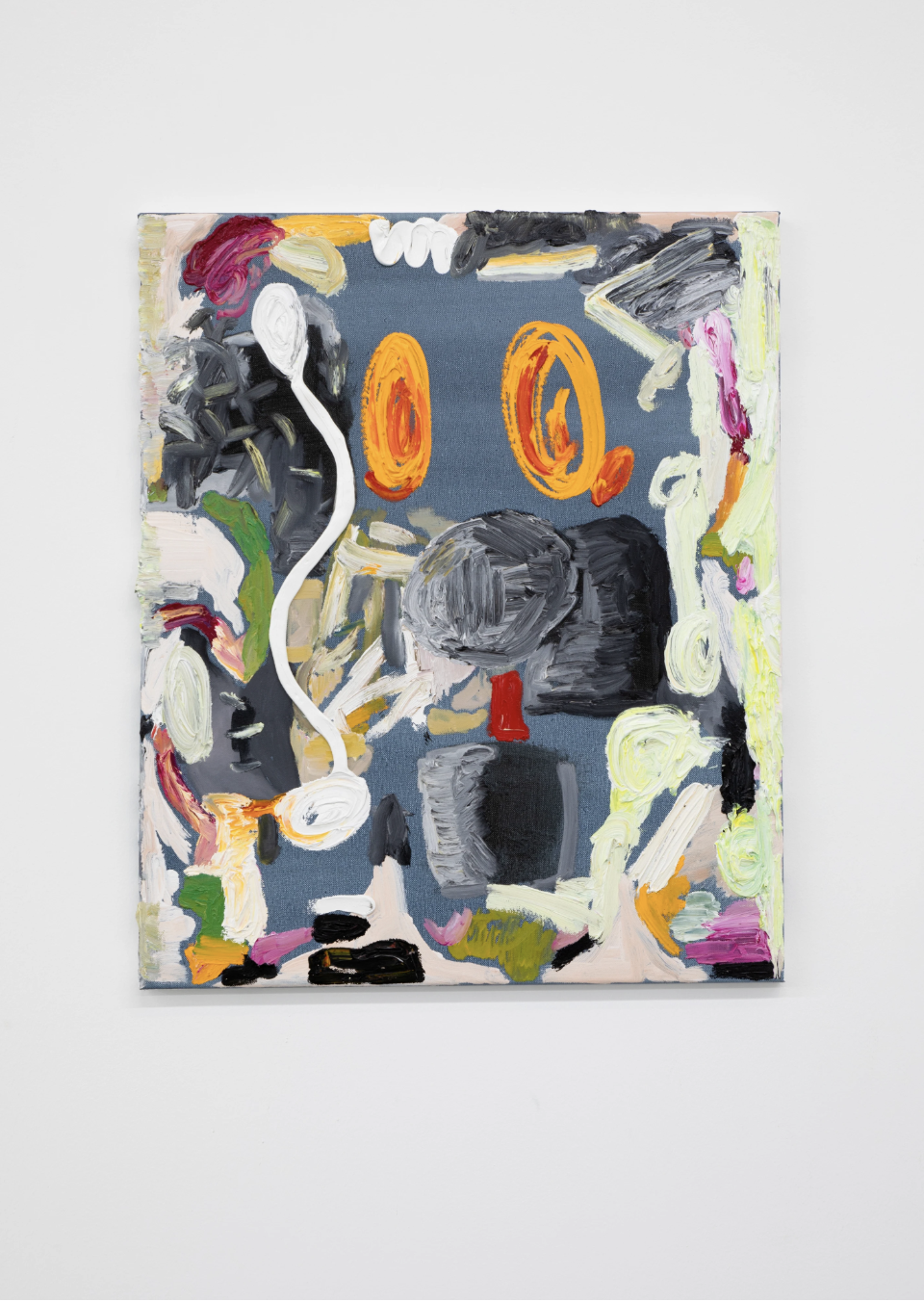 Rufus Michielsen: 'The Holler of yet to come', 2025. Acrylic and oil on canvas,60 x 50 cm