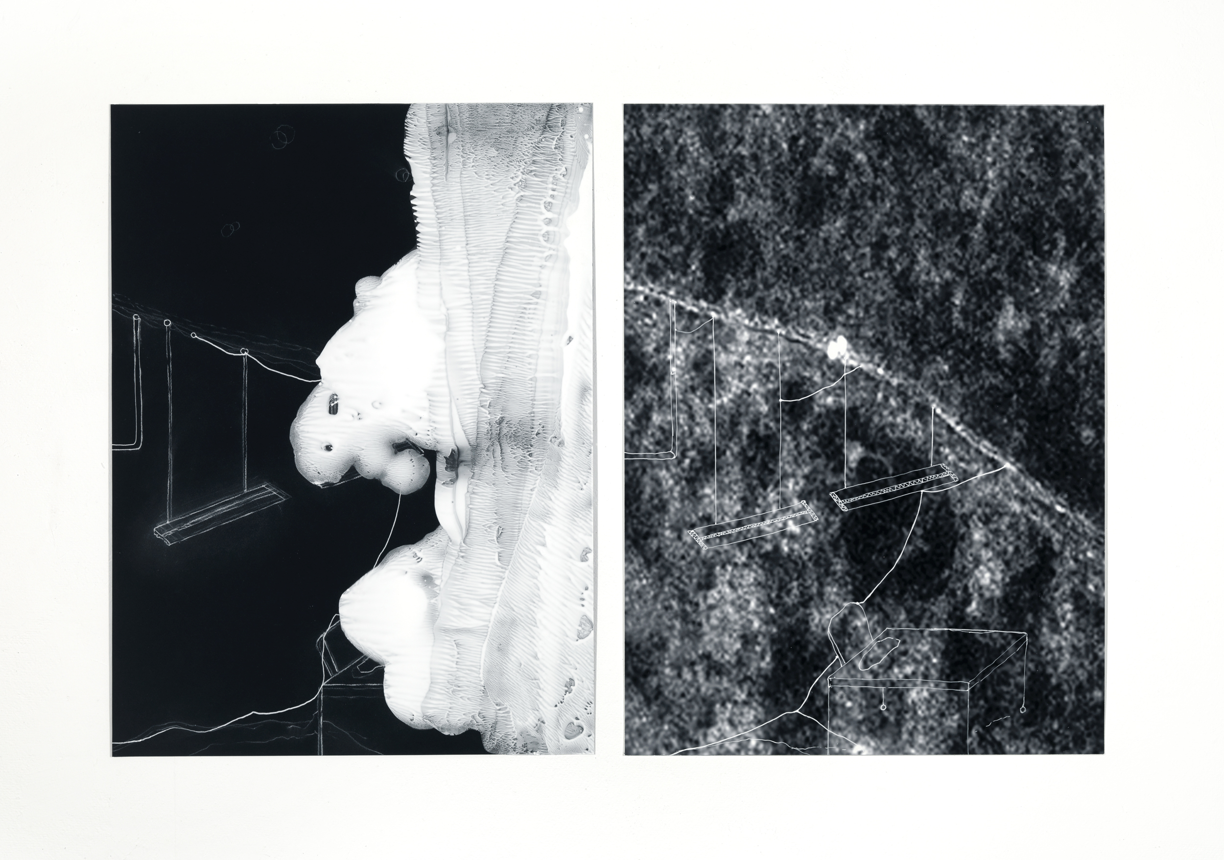 Portrait of Suzanne U. 11, 2011 Gouache pen on paper/inkjet print, acrylic paint on polyester 65 x 98 cm