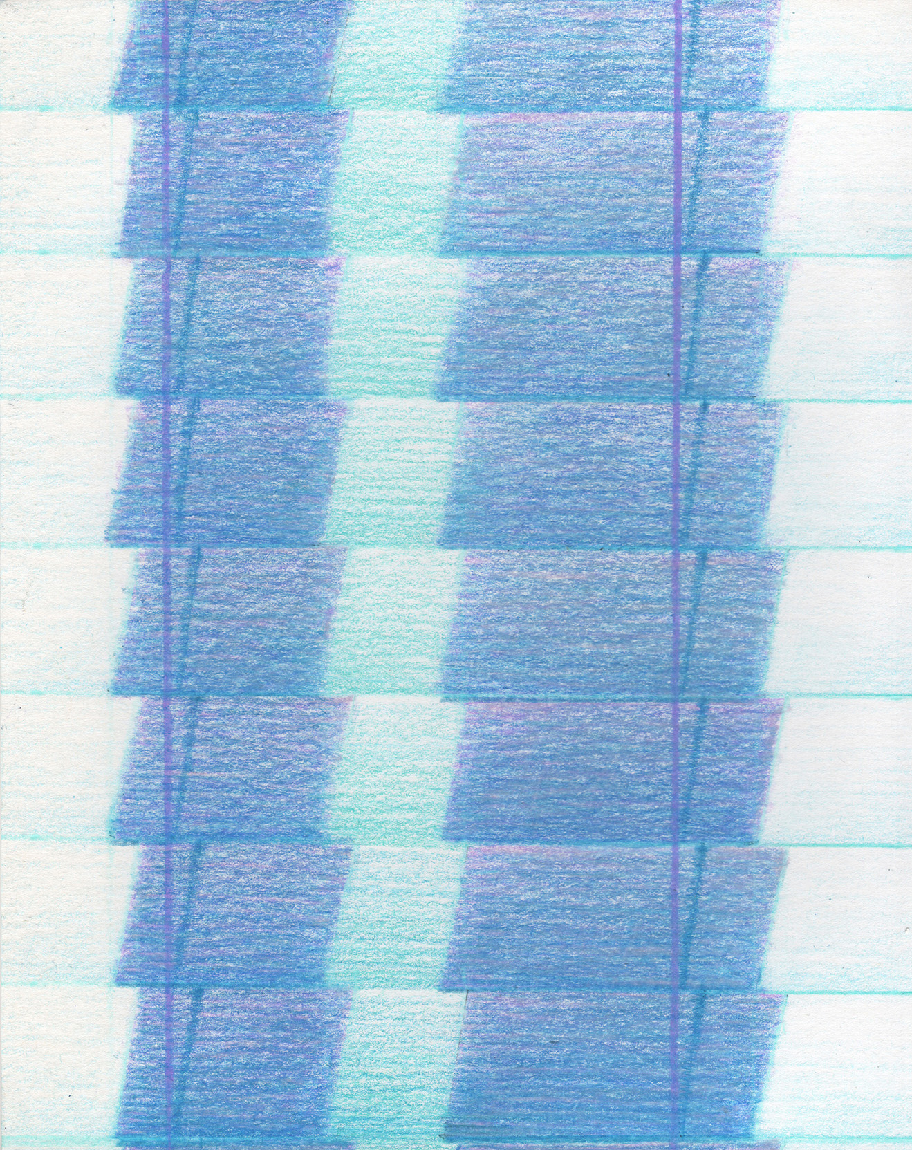 Venetian Blind Drawing no.10, Colored pencil on paper, 21.3x16.9cm, 2017