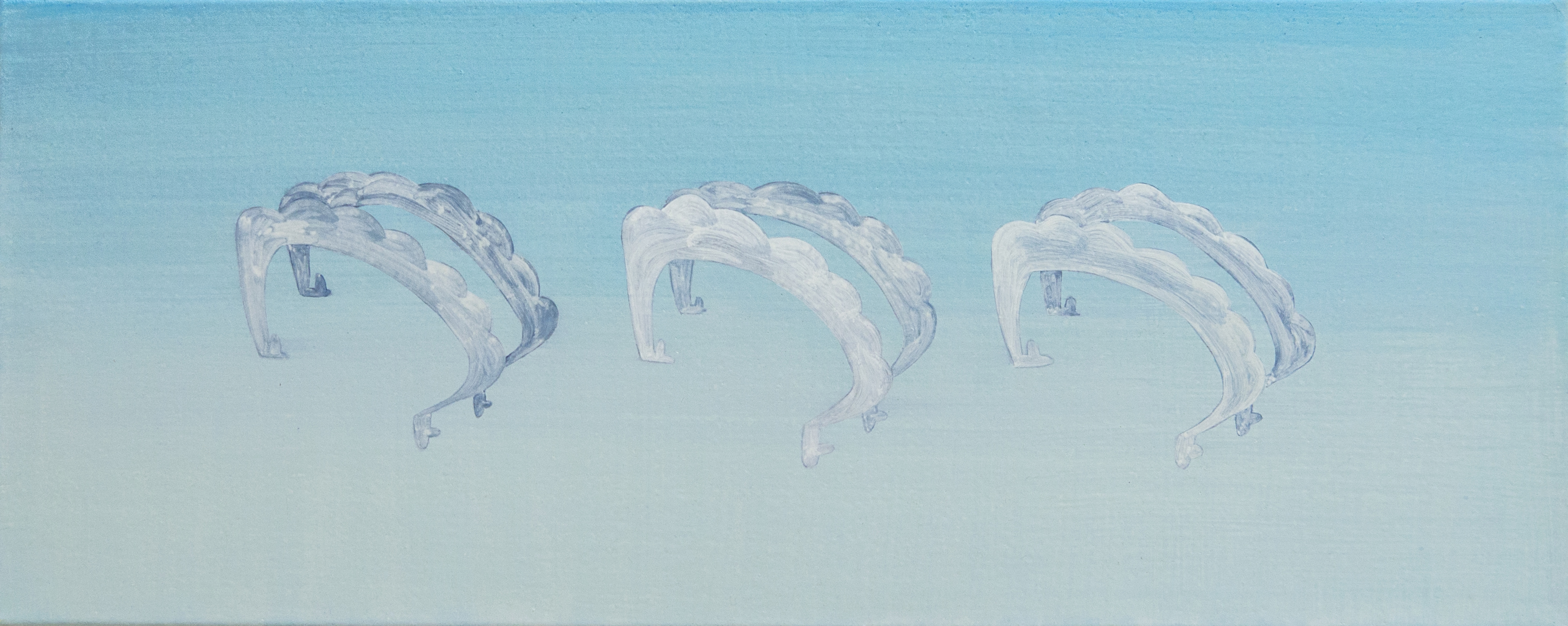 Clouds, 2019, oil on canvas, 24x60cm