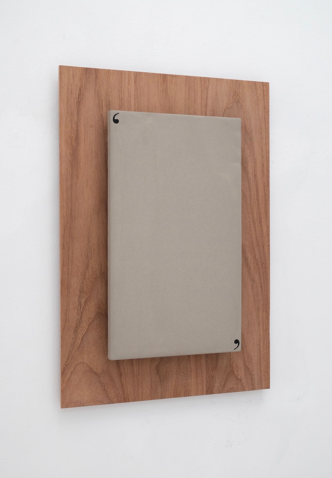Untitled 2019, acrylic on cement/panel on teak panel, 40 x 27 cm, private collection