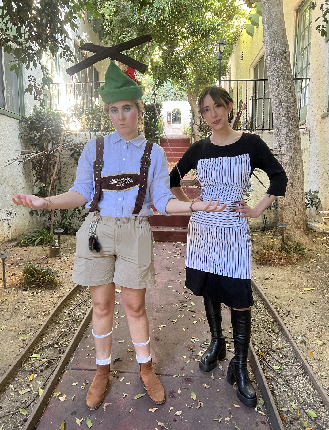 lonely goatherd & maria von trapp costume (made head piece & dress)