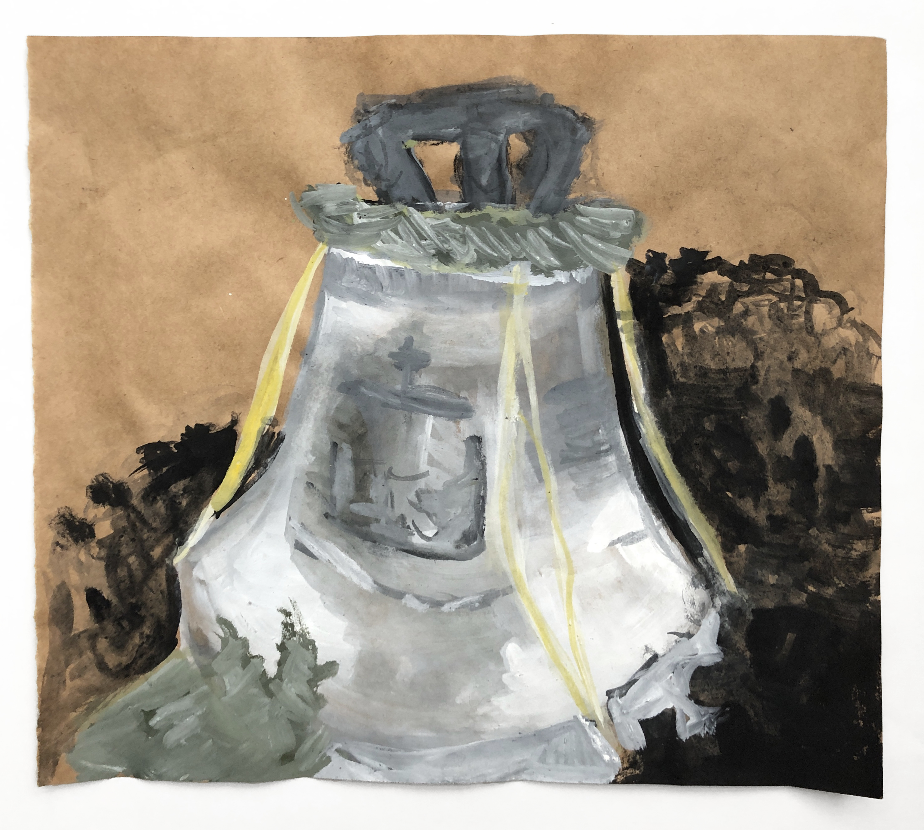 vii. Pummerin, 1952, 2020; Acrylic on Paper 21x26cm
