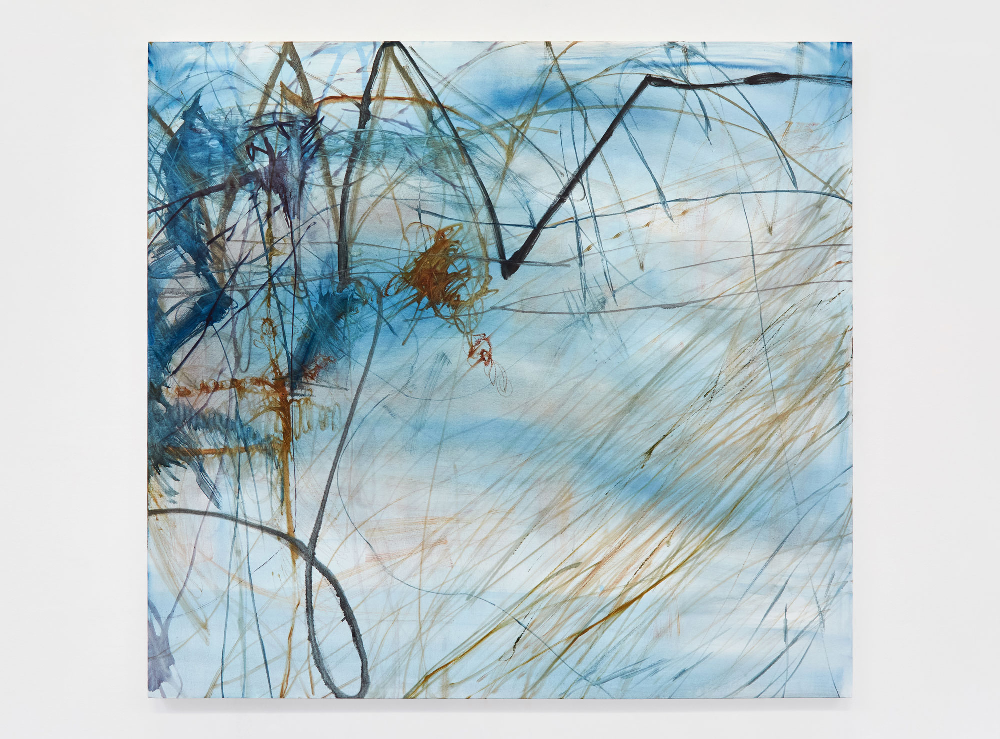 Grapes in New Cross, that train never comes. 140 x 130.5 cm, Oil on Canvas, 2019