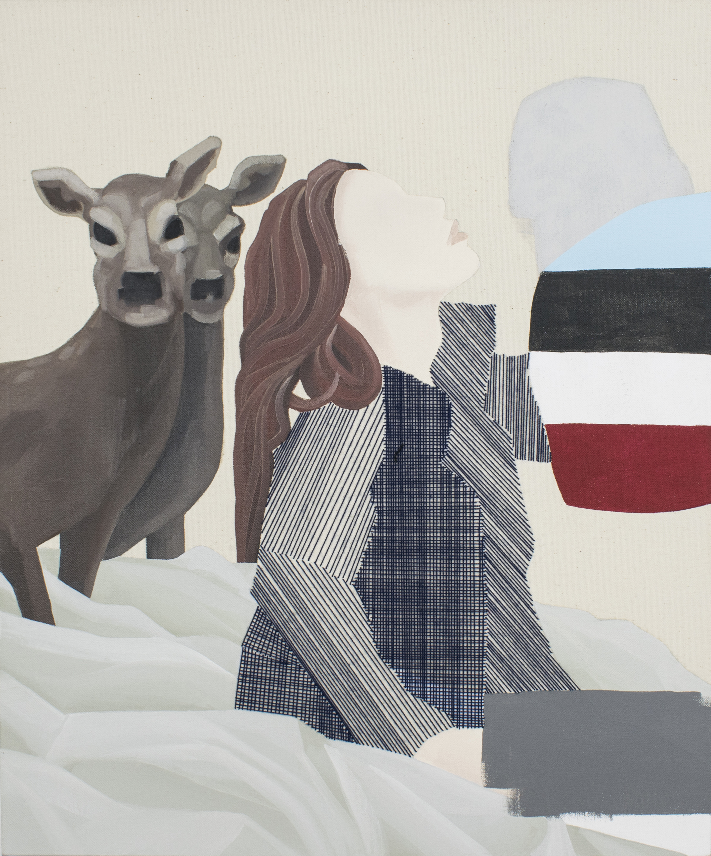 UNTITLED | Acrylic and hand embroidery on canvas | 60 x 50 cm | 2013