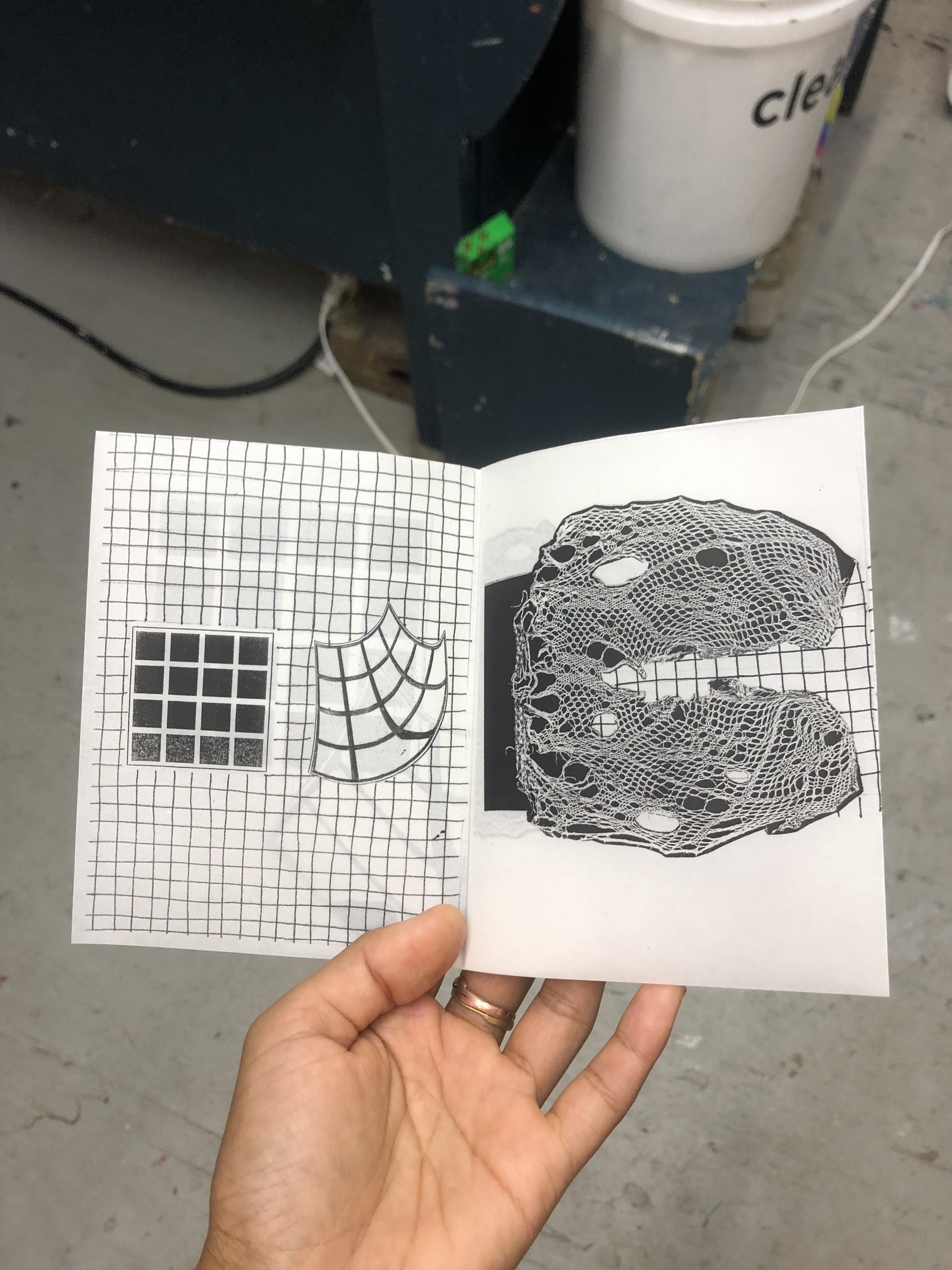 Breaking the grid Xerox zine by Carlie Waganer