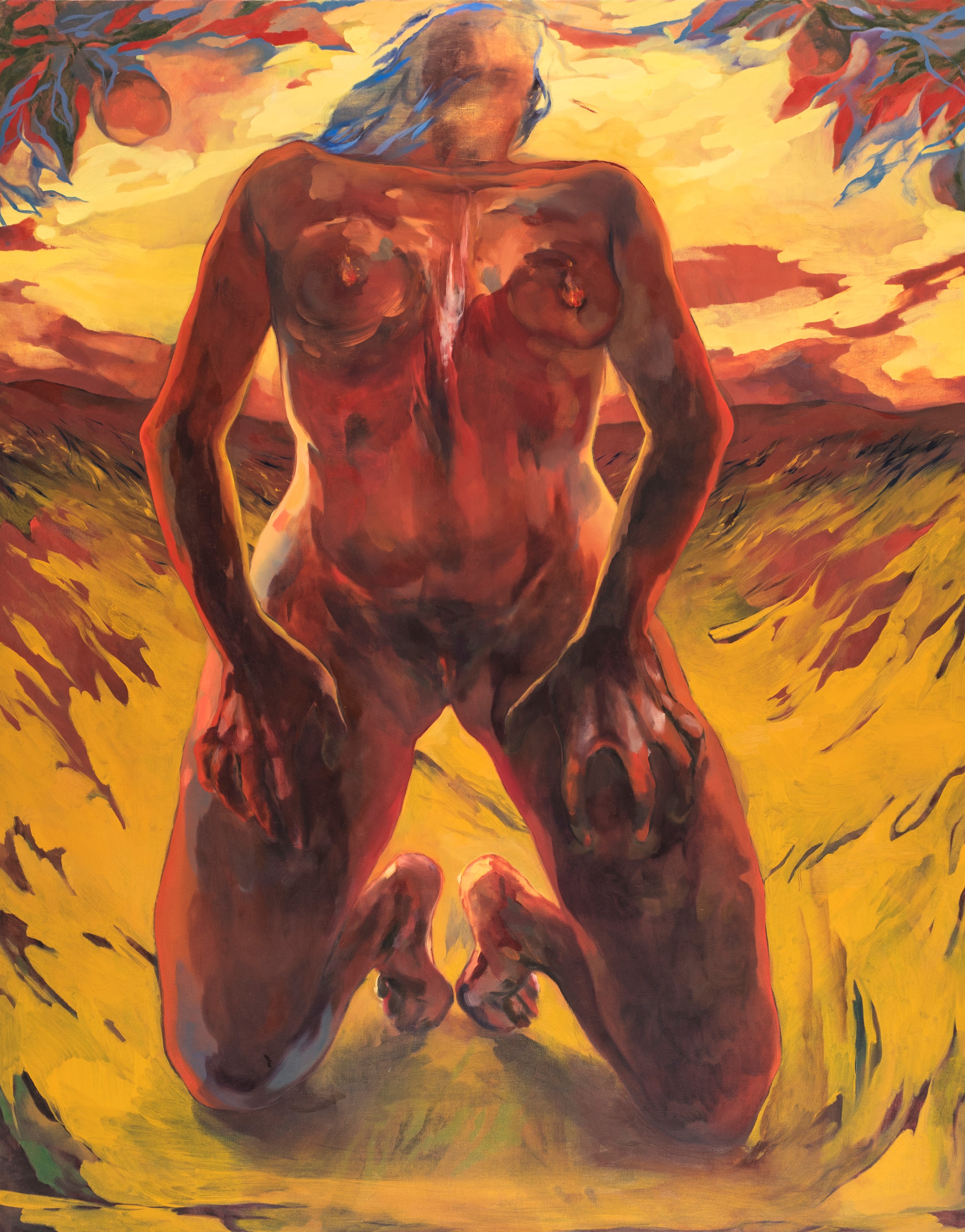 The Sunset Reflection in Body, 48" x 60", 2019. 