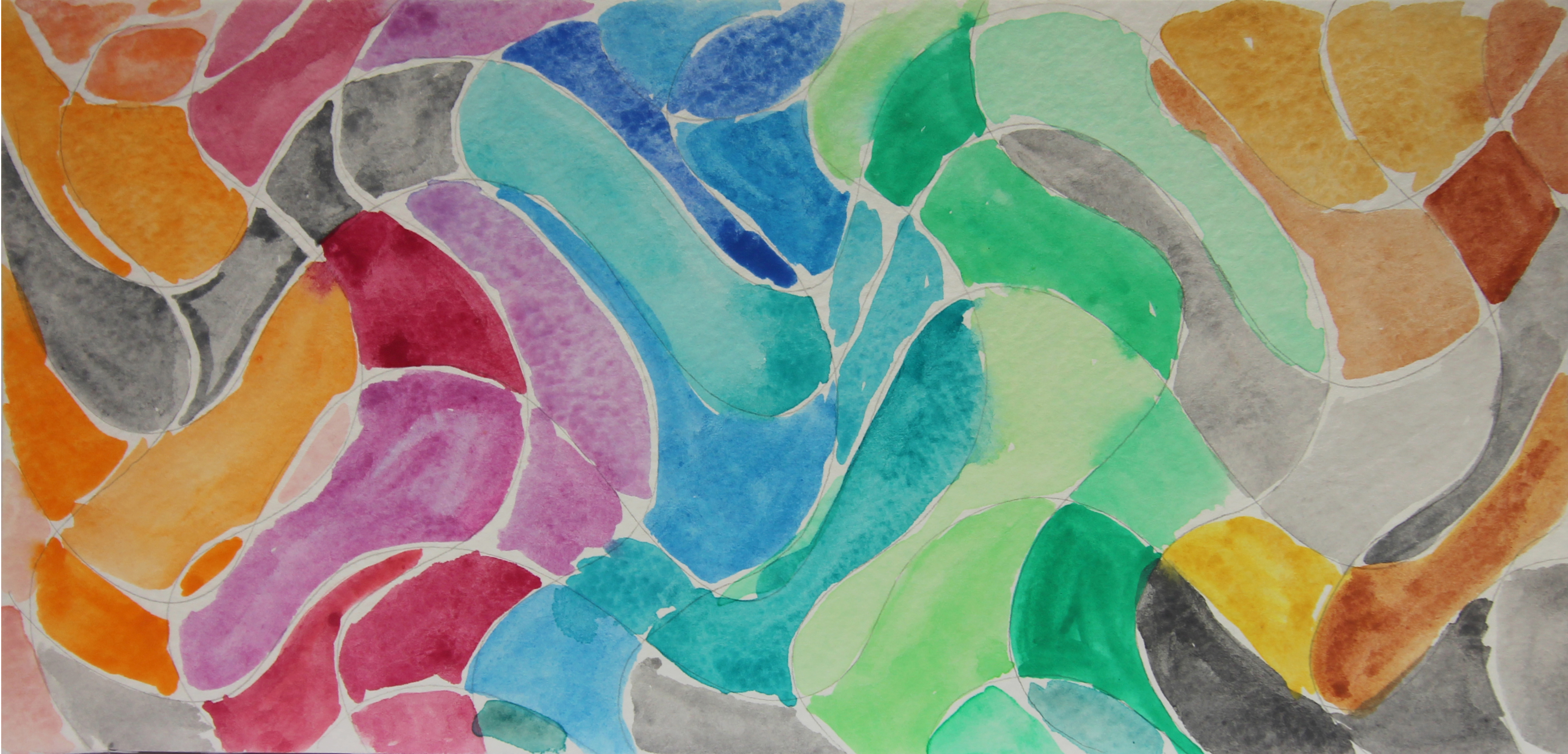 Sin título, 2007. Acuarela y lápiz sobre papel, 13 x 27 cm.