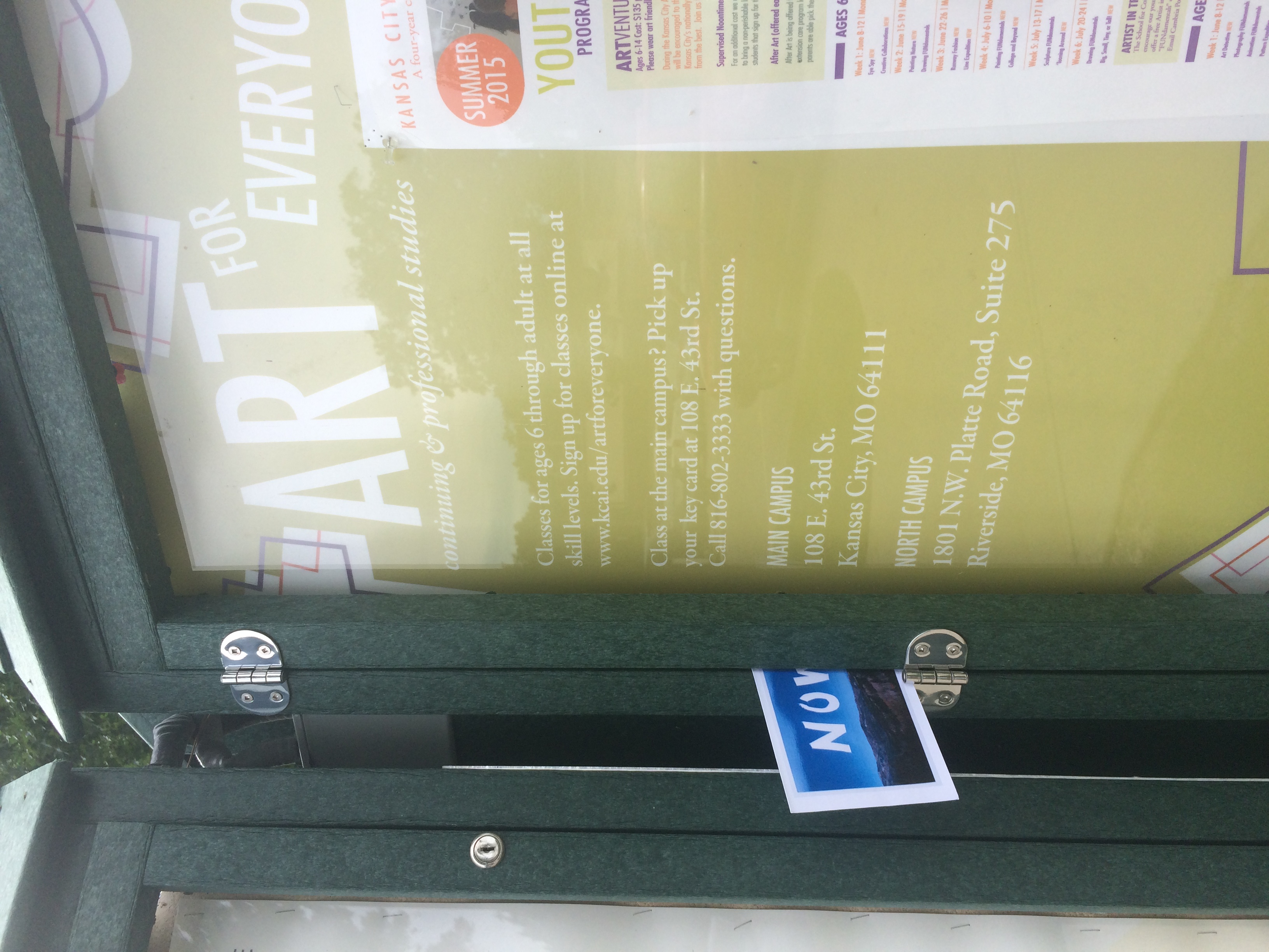 I left this card at a kiosk at The Kansas City Art Institute. 