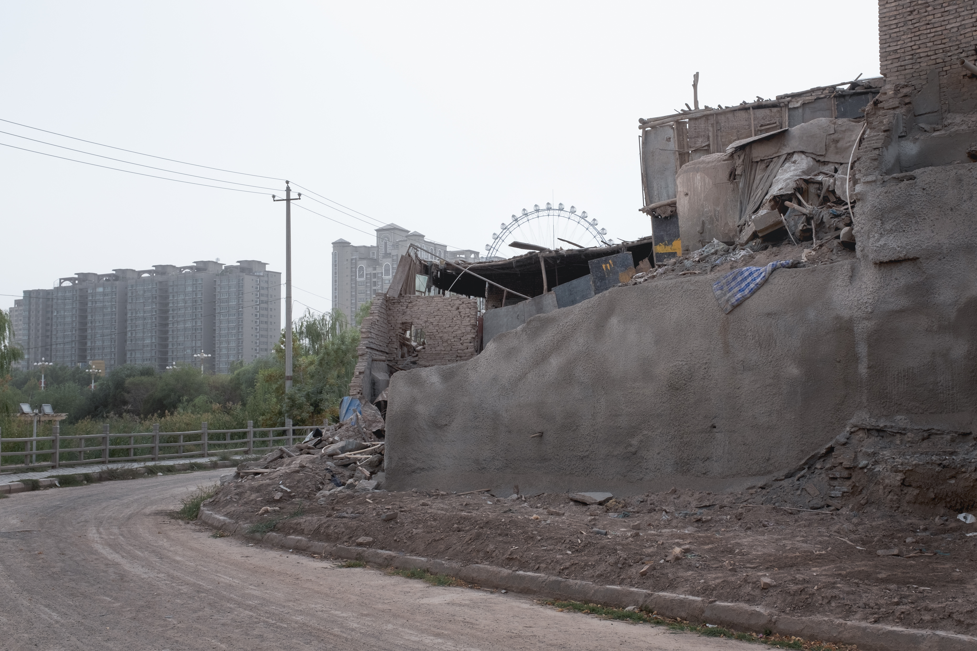 Most families were relocated in modern high rise buildings, further away from the center.