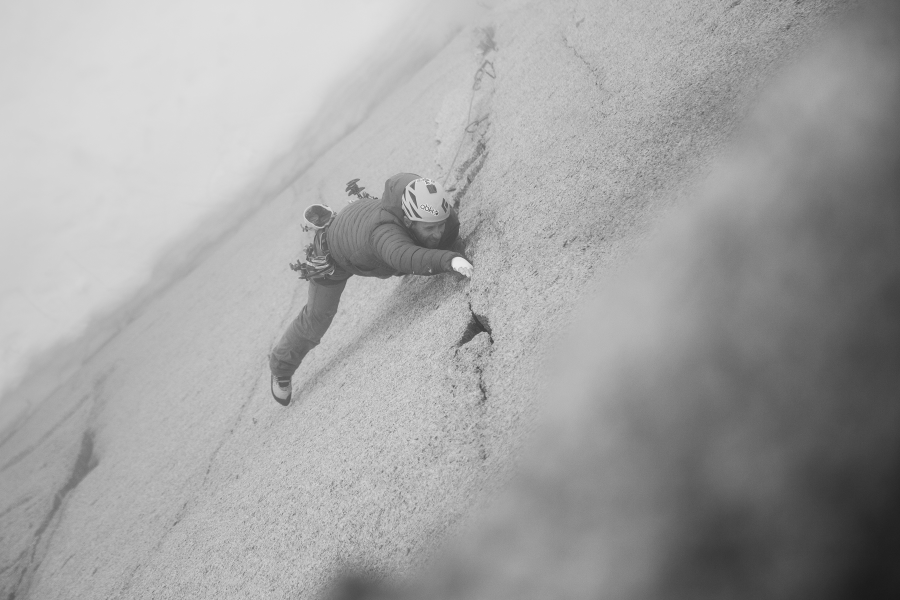 Maël Baguet climbing "Fissure Leroux" 7a+, Chamonix-Mont-Blanc, France, 2023